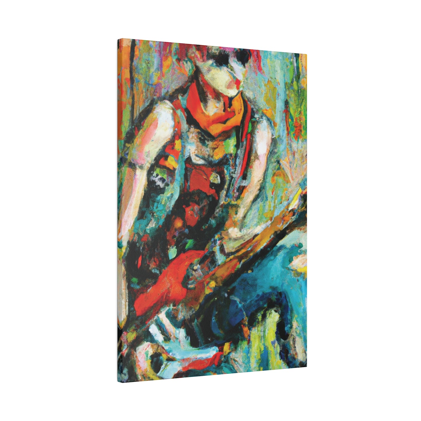 7494M - Rockstar Oil Painting Style Print | Poster | Home Decor | Wall Art | Music Art | Canvas