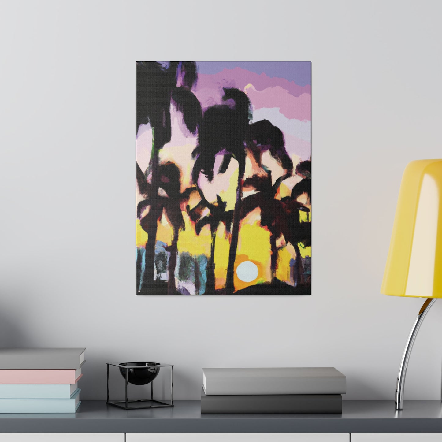 5231Y - Miami Beach Sunset Painting Print | Miami | Beach | Sunset | Poster | Home Decor | Wall Art | Canvas