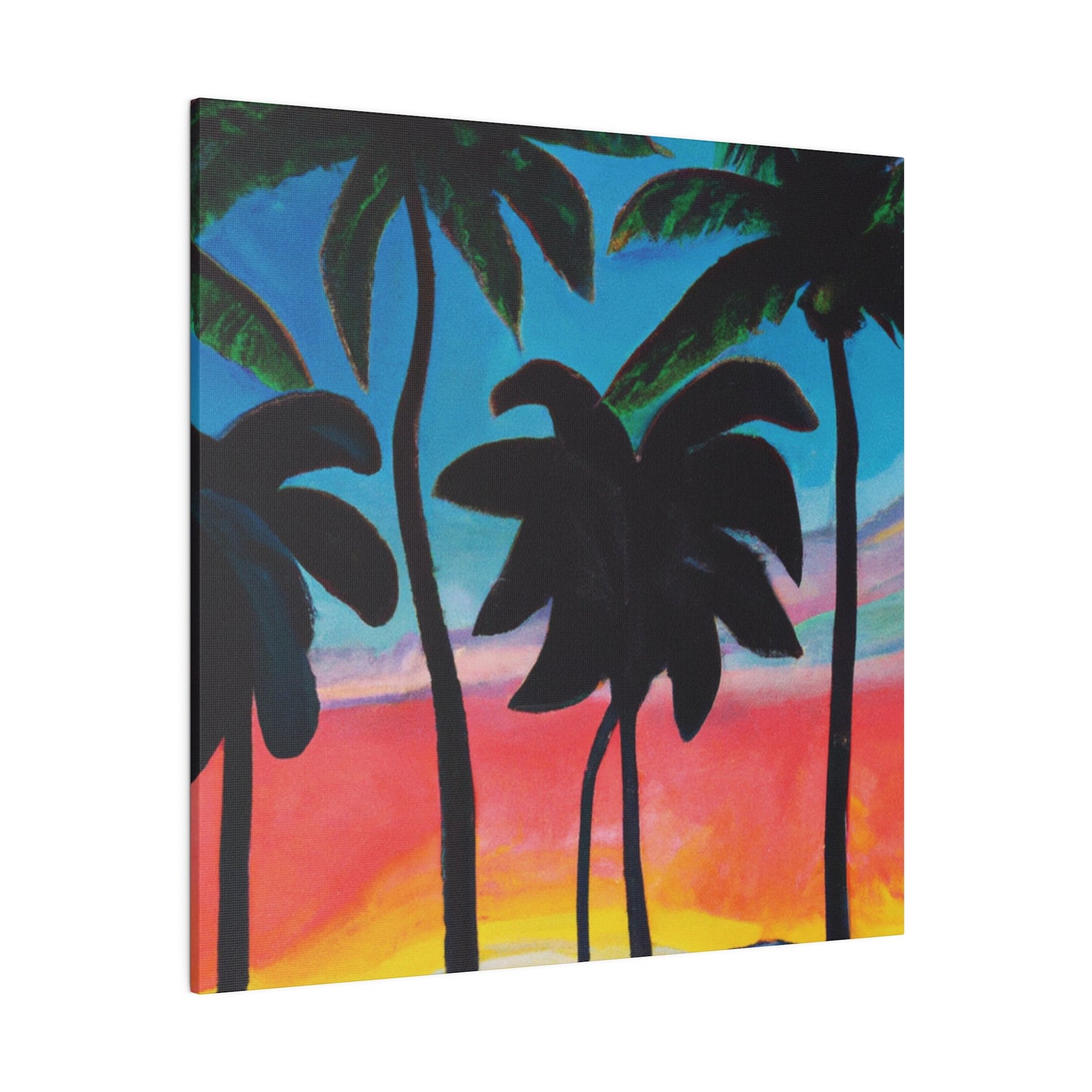 7322T - Miami Beach Sunset Painting Print | Miami | Beach | Sunset | Poster | Home Decor | Wall Art | Canvas