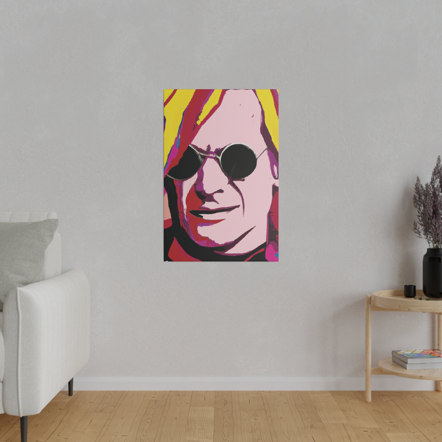 4125F - Rockstar Painting Print | Face | Abstract | Poster | Home Decor | Wall Art | Music Art | Canvas