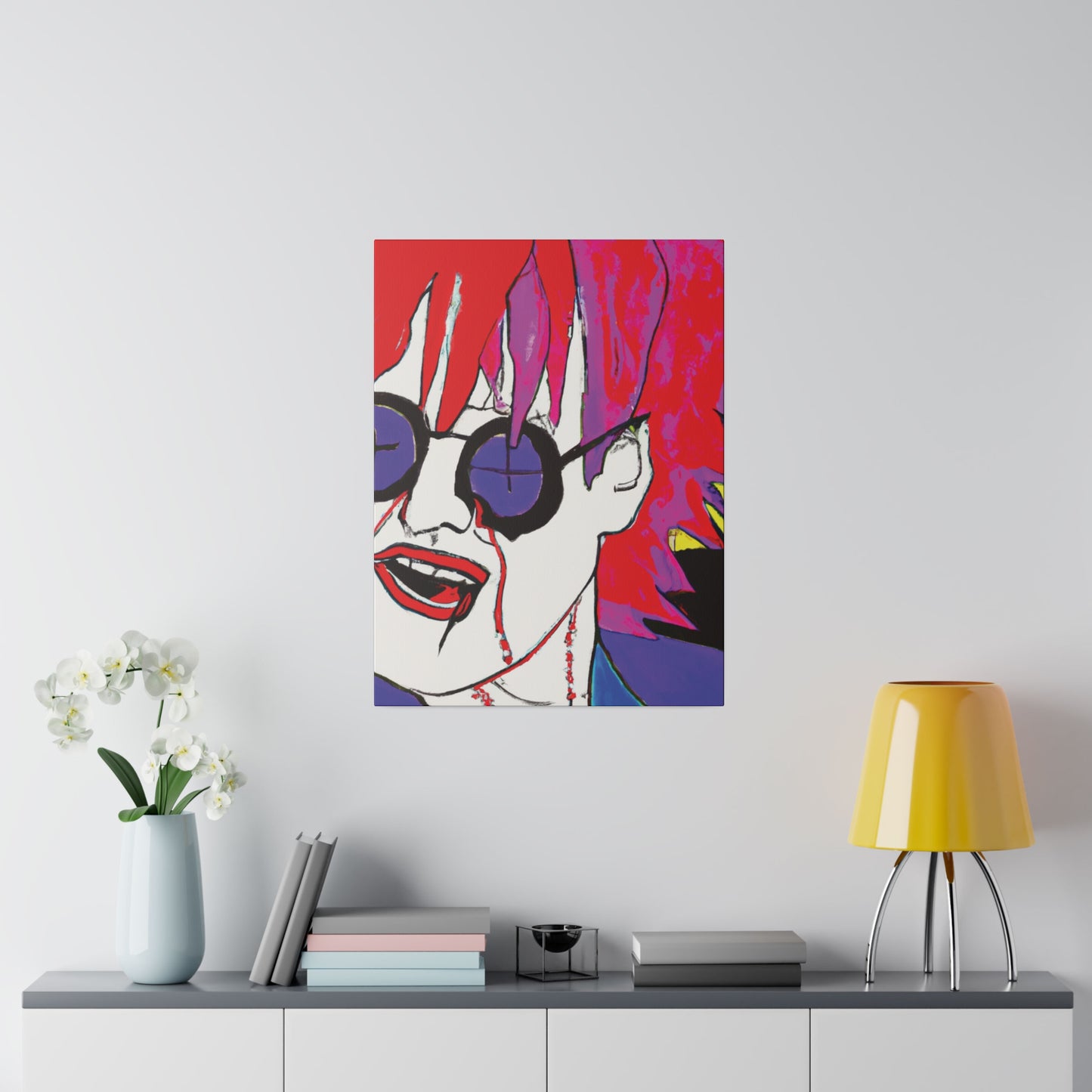 4014Q - Rockstar Painting Print | Face | Abstract | Poster | Home Decor | Wall Art | Music Art | Canvas