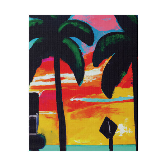 9346Y - Miami Beach Sunset Painting Print | Miami | Beach | Sunset | Poster | Home Decor | Wall Art | Canvas