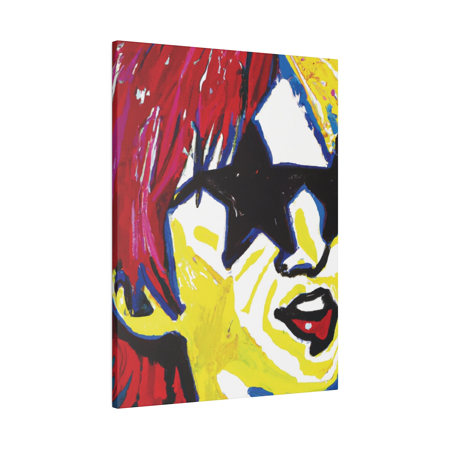 7485G - Rockstar Painting Print | Face | Abstract | Poster | Home Decor | Wall Art | Music Art | Canvas