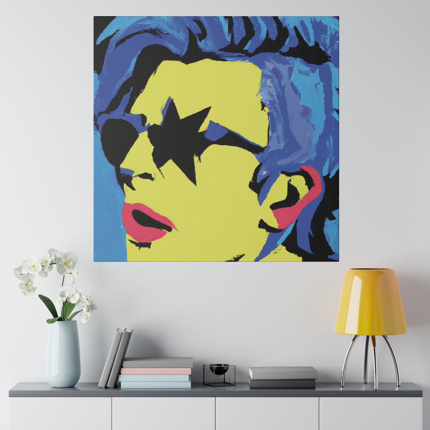 9361F - Rockstar Painting Print | Face | Abstract | Poster | Home Decor | Wall Art | Music Art | Canvas