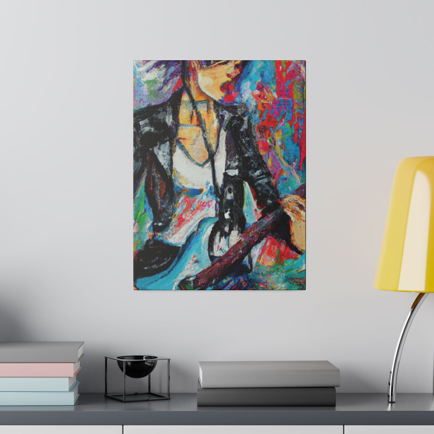 3492Z - Rockstar Oil Painting Style Print | Poster | Home Decor | Wall Art | Music Art | Canvas