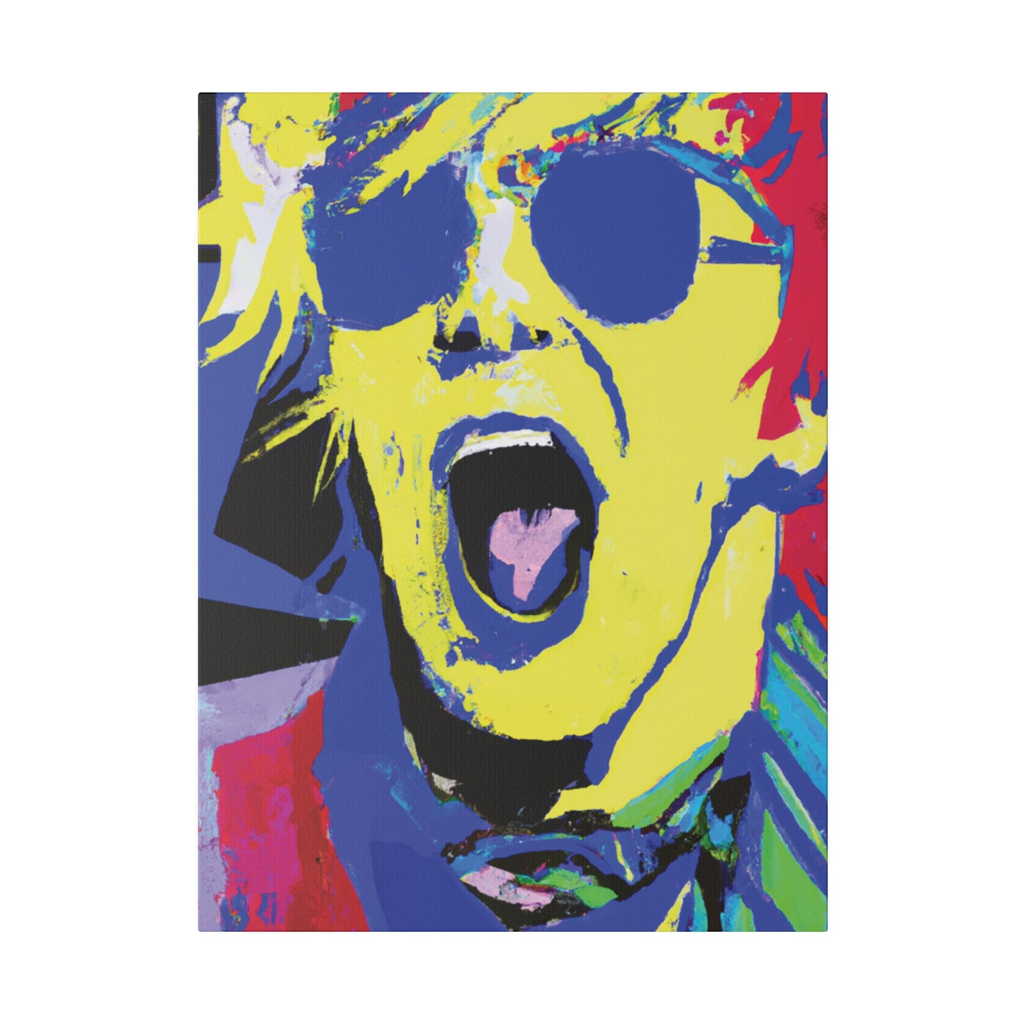 7451T - Rockstar Painting Print | Face | Abstract | Poster | Home Decor | Wall Art | Music Art | Canvas