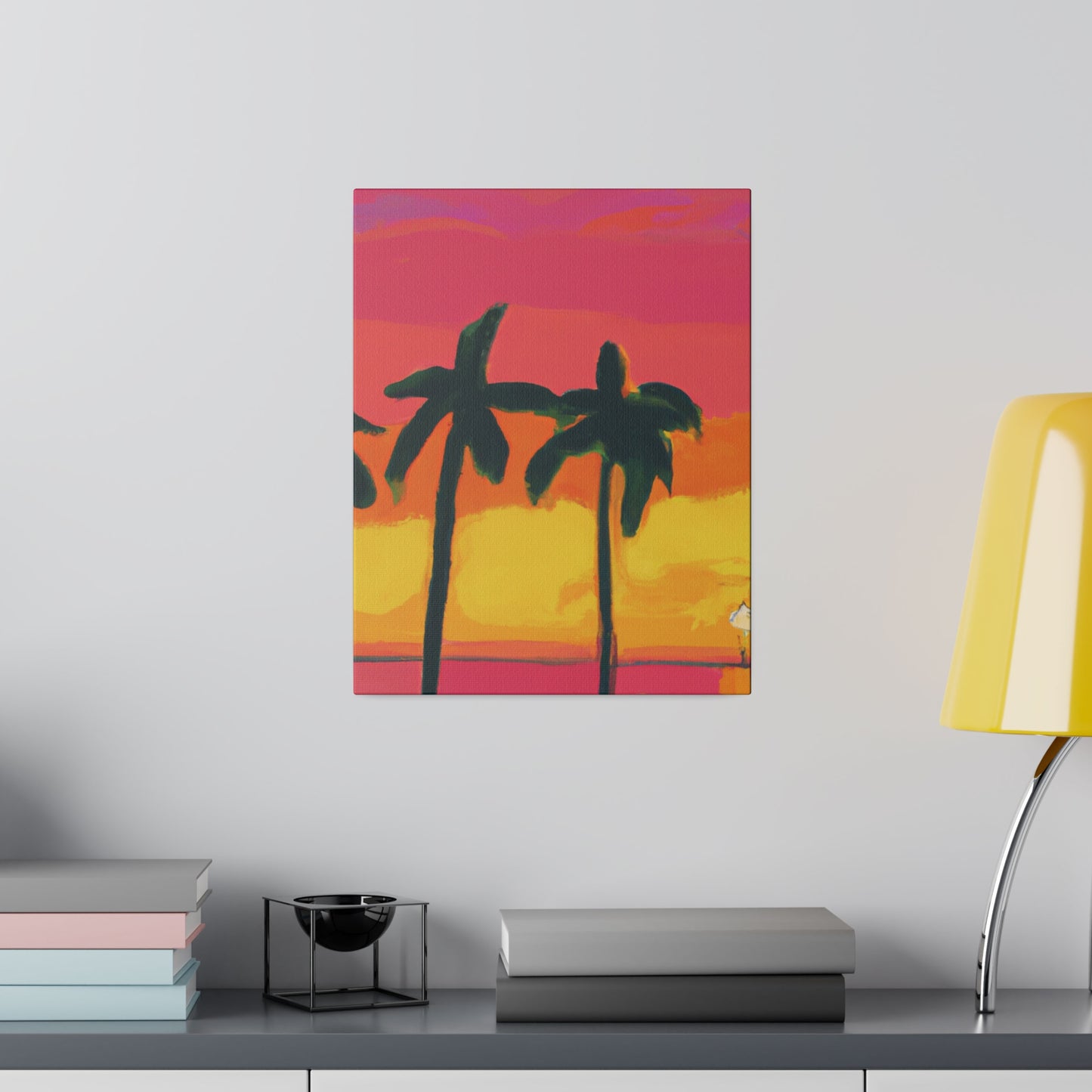 9642Q - Miami Beach Sunset Painting Print | Miami | Beach | Sunset | Poster | Home Decor | Wall Art | Canvas