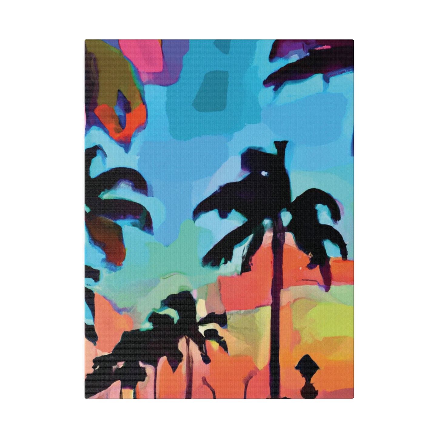 7439V - Miami Beach Sunset Painting Print | Miami | Beach | Sunset | Poster | Home Decor | Wall Art | Canvas