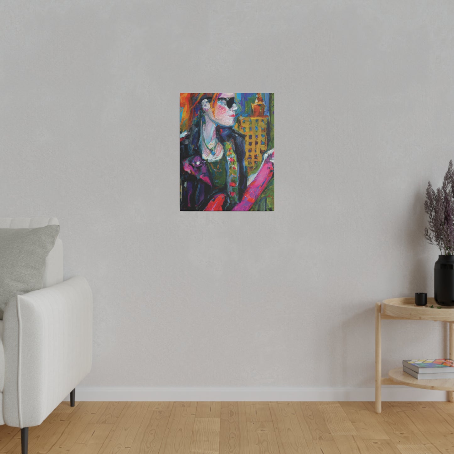 9503W - Rockstar Oil Painting Style Print | Poster | Home Decor | Wall Art | Music Art | Canvas