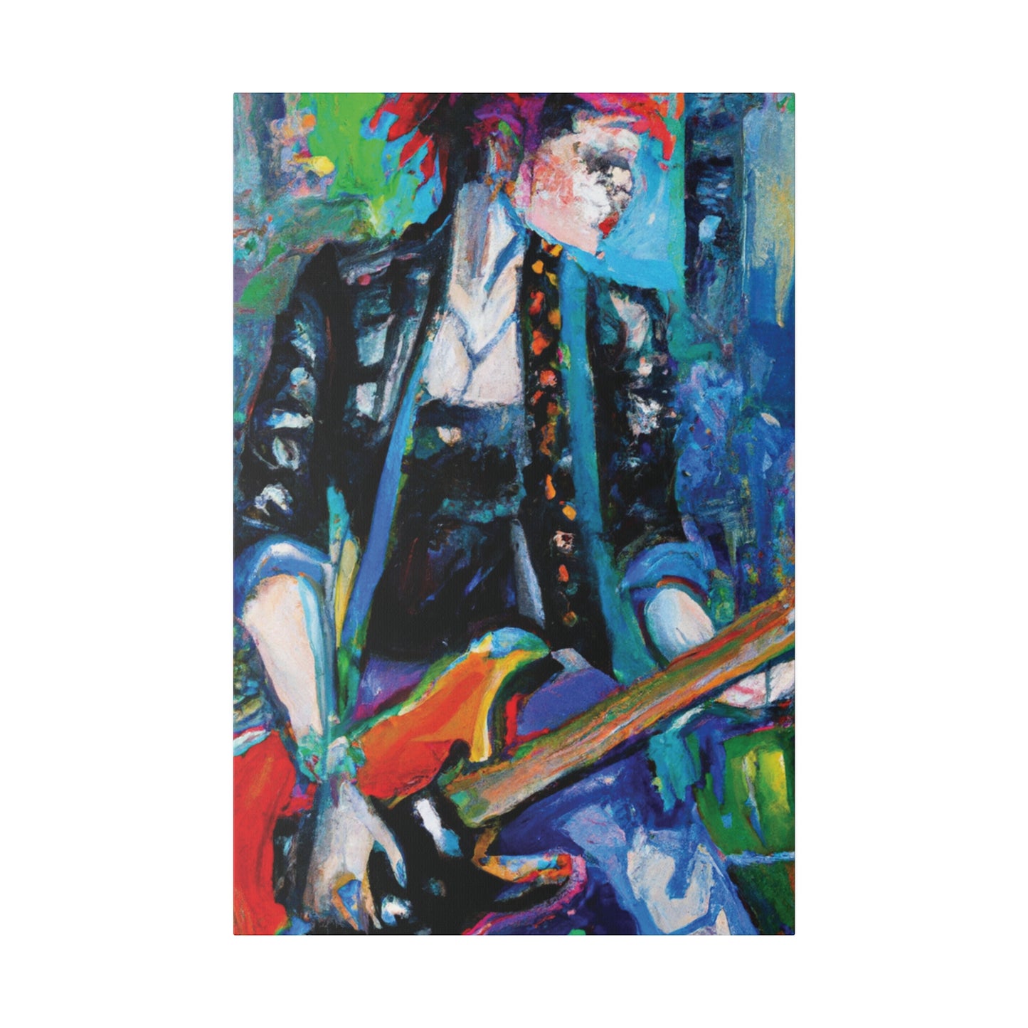 7376R - Rockstar Oil Painting Style Print | Poster | Home Decor | Wall Art | Music Art | Canvas