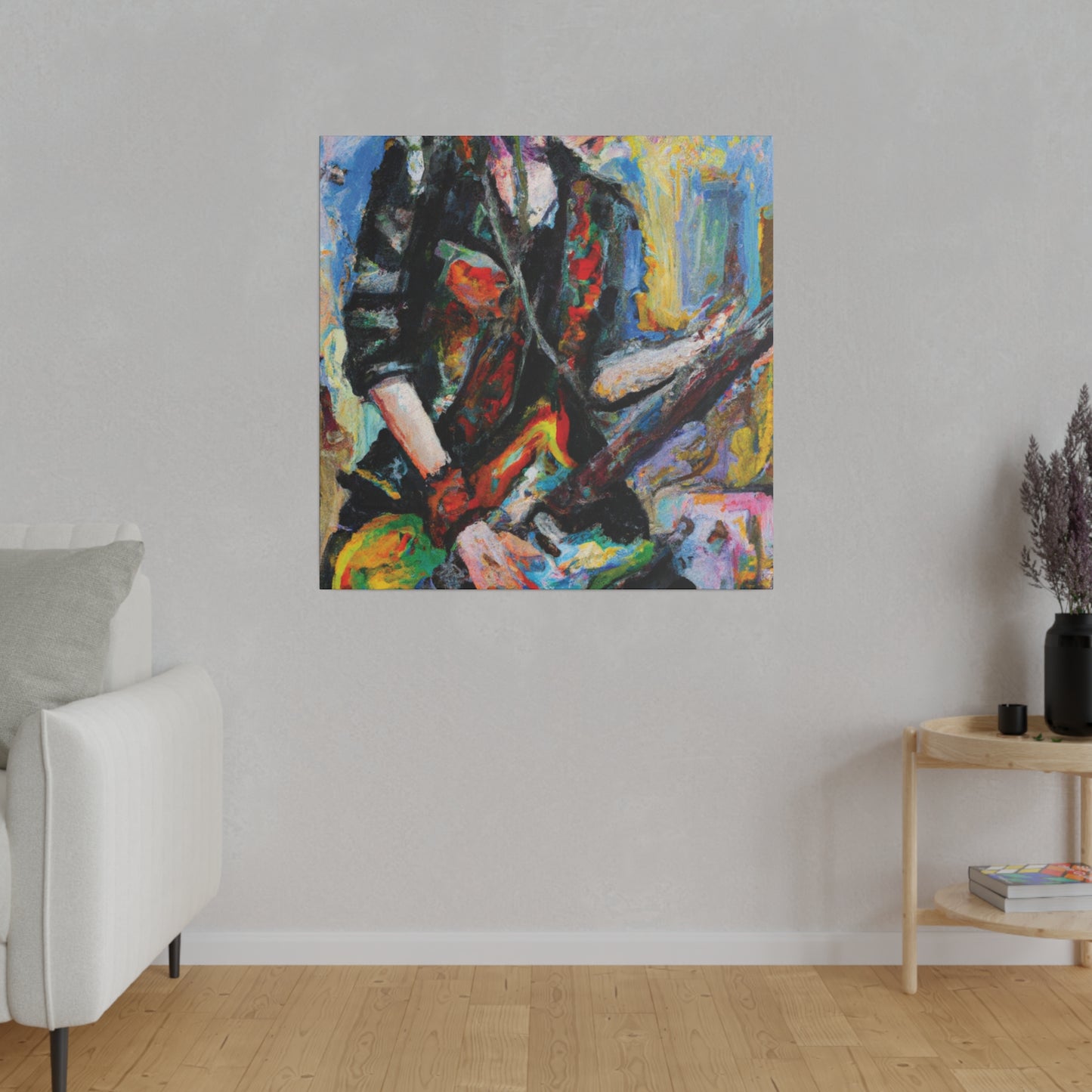 4658Z - Rockstar Oil Painting Style Print | Poster | Home Decor | Wall Art | Music Art | Canvas