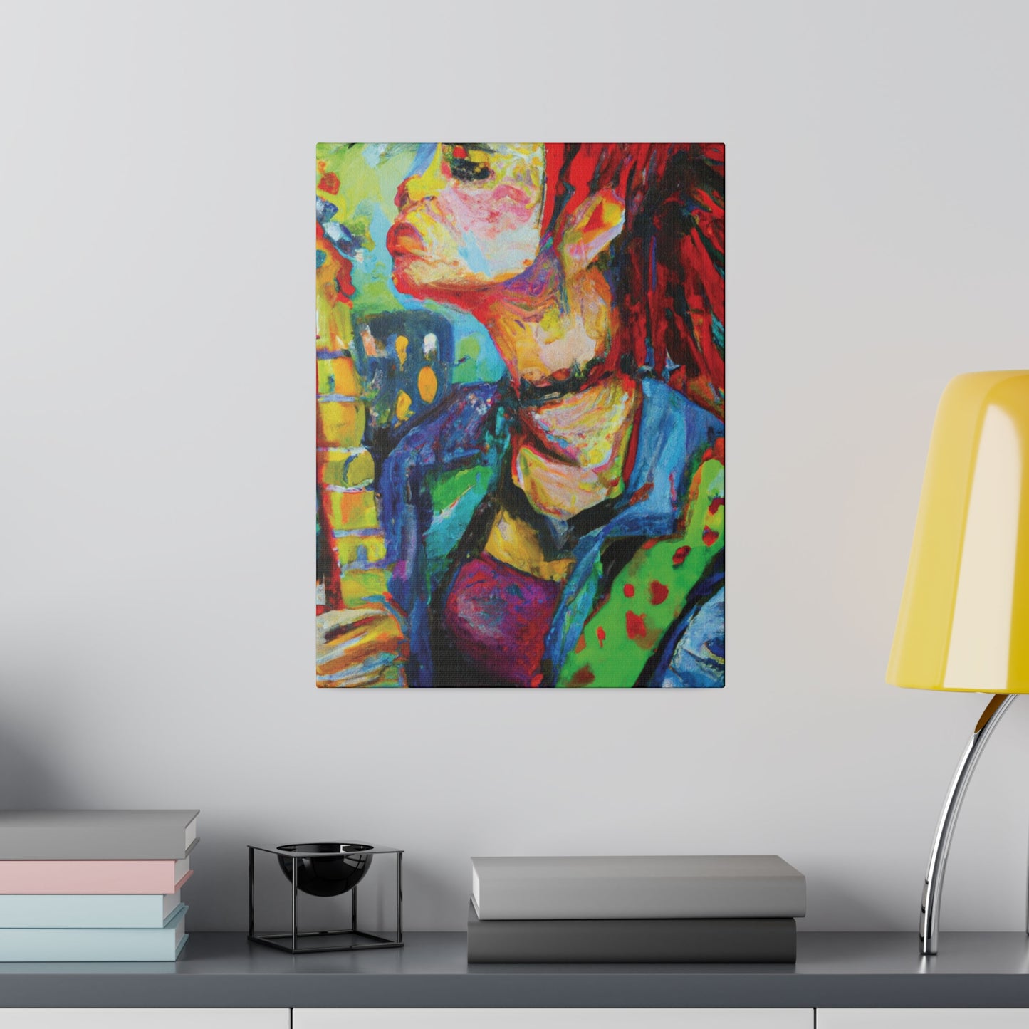 4898X - Rockstar Oil Painting Style Print | Poster | Home Decor | Wall Art | Music Art | Canvas