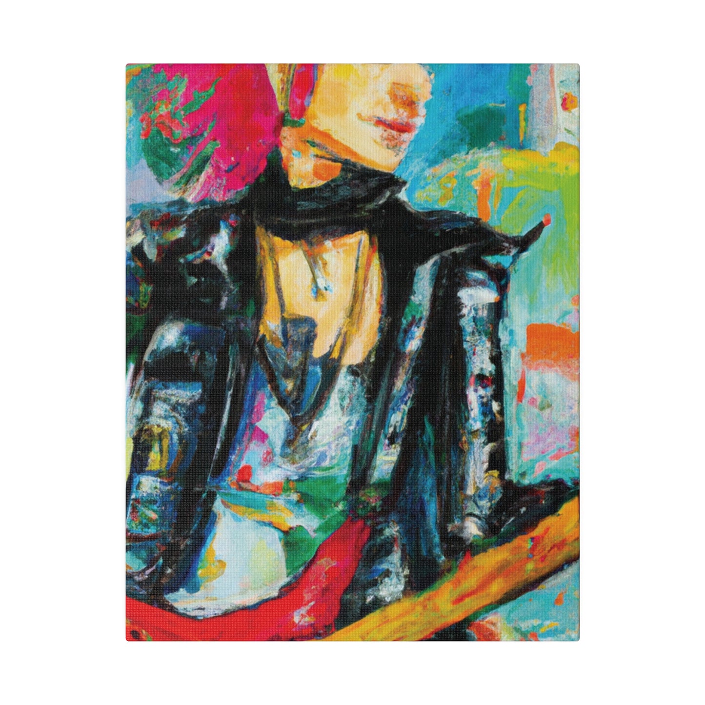 9554L - Rockstar Oil Painting Style Print | Poster | Home Decor | Wall Art | Music Art | Canvas