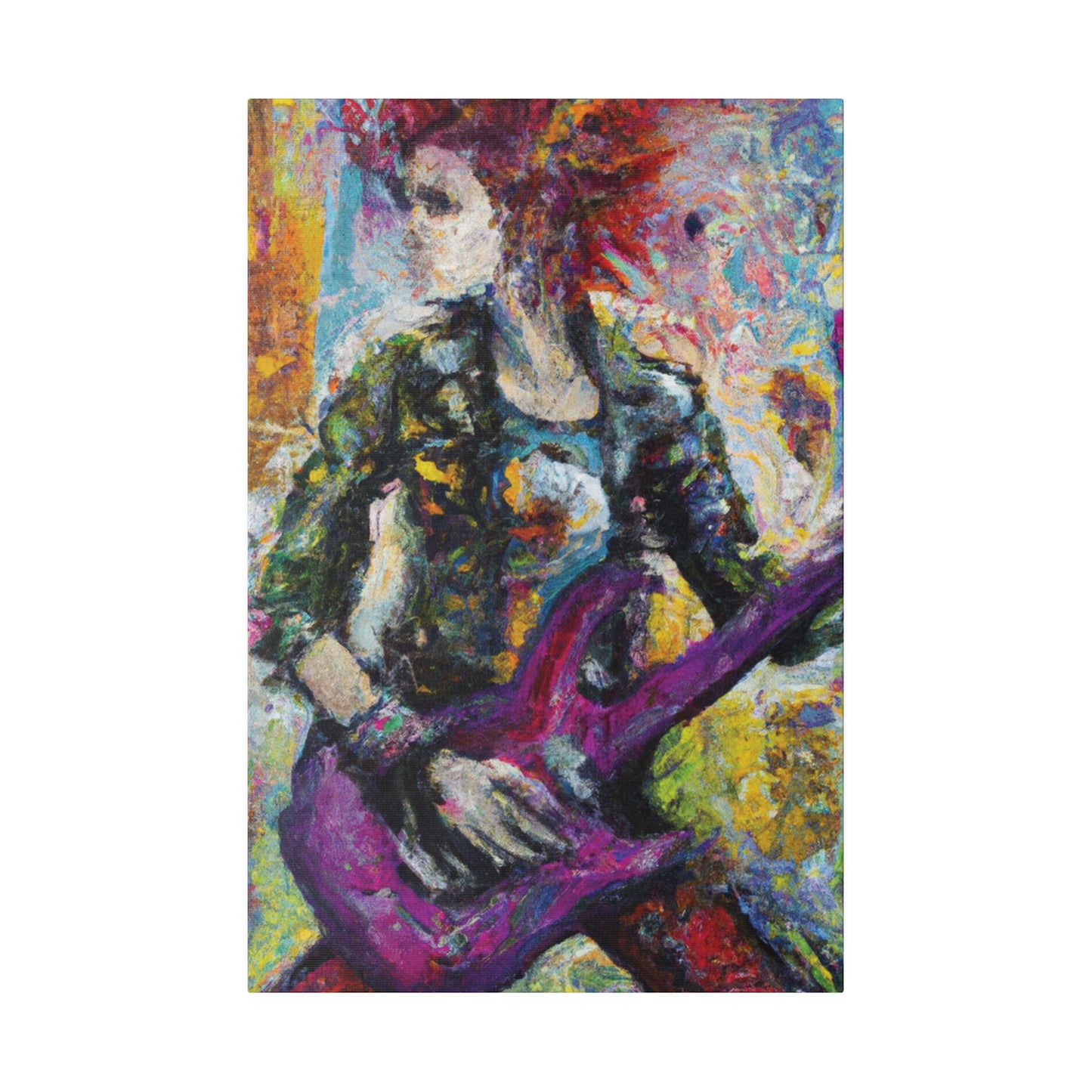 5487U - Rockstar Oil Painting Style Print | Poster | Home Decor | Wall Art | Music Art | Canvas