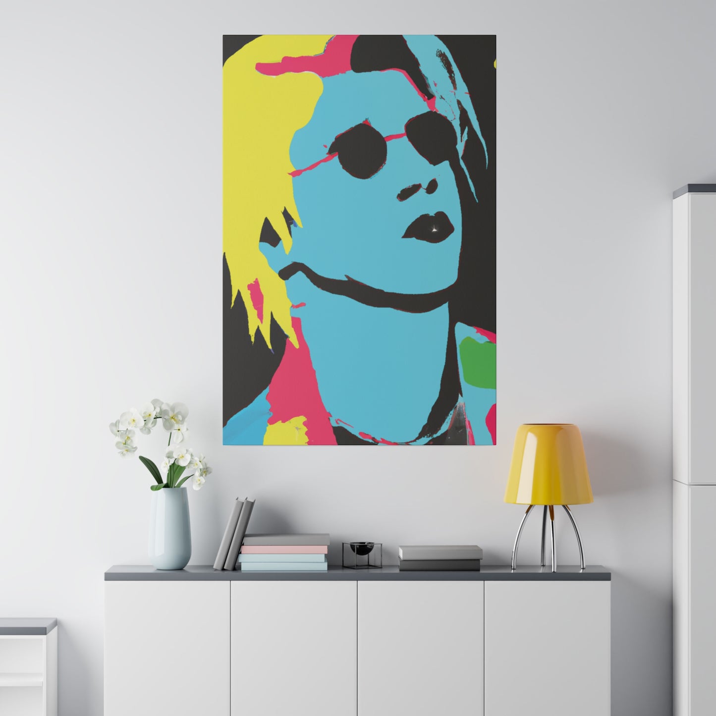 7179A - Rockstar Painting Print | Face | Abstract | Poster | Home Decor | Wall Art | Music Art | Canvas