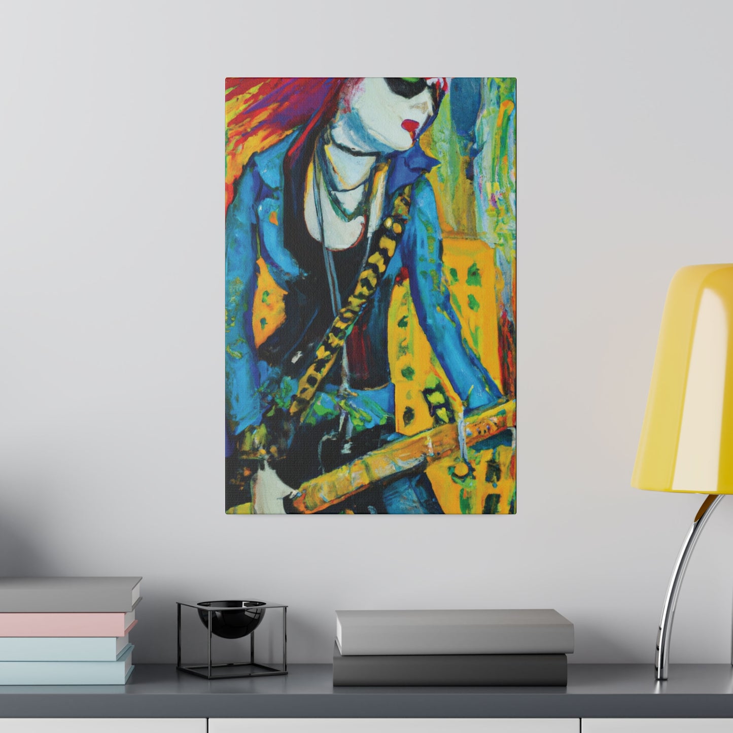 2344X - Rockstar Oil Painting Style Print | Poster | Home Decor | Wall Art | Music Art | Canvas