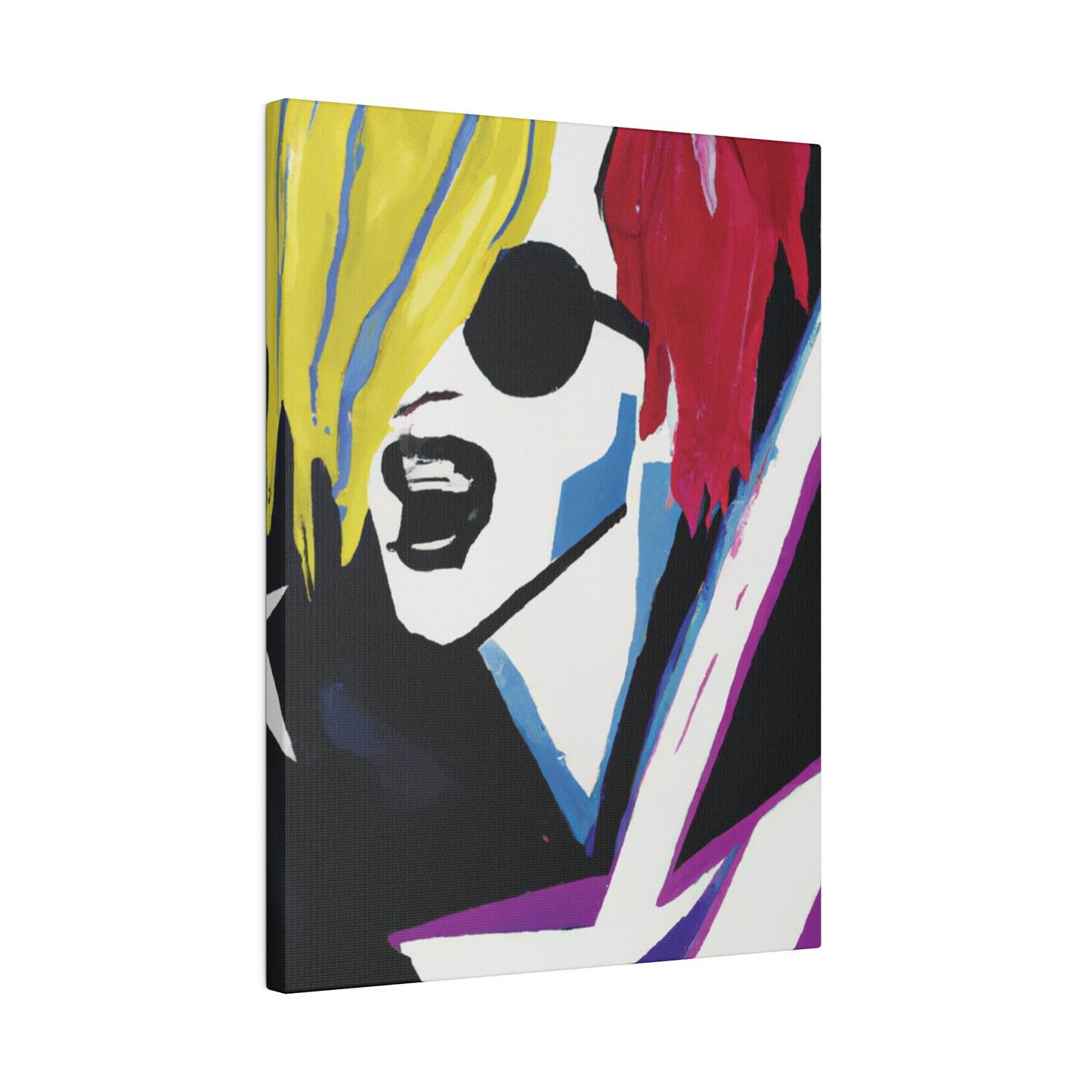 8784F - Rockstar Painting Print | Face | Abstract | Poster | Home Decor | Wall Art | Music Art | Canvas