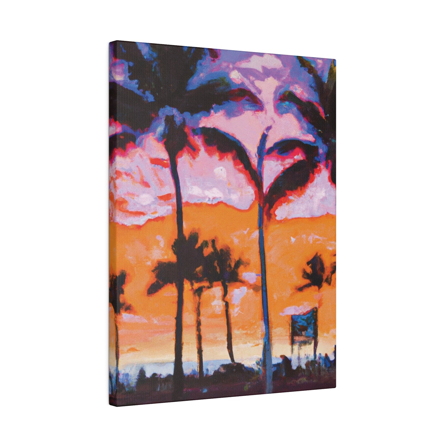 8373X - Miami Beach Sunset Painting Print | Miami | Beach | Sunset | Poster | Home Decor | Wall Art | Canvas