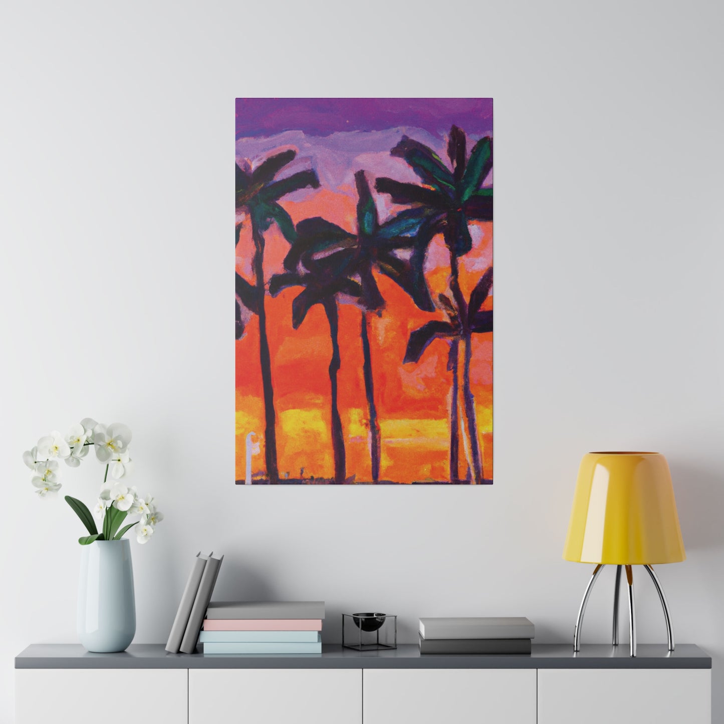 5618V - Miami Beach Sunset Painting Print | Miami | Beach | Sunset | Poster | Home Decor | Wall Art | Canvas