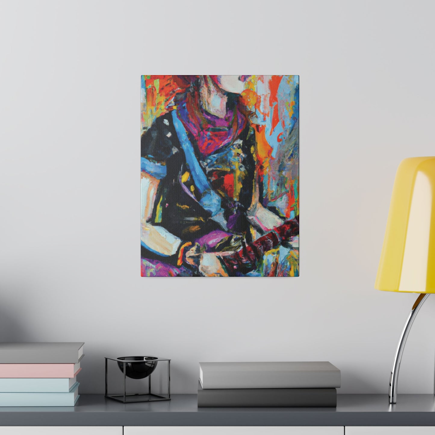 4384O - Rockstar Oil Painting Style Print | Poster | Home Decor | Wall Art | Music Art | Canvas