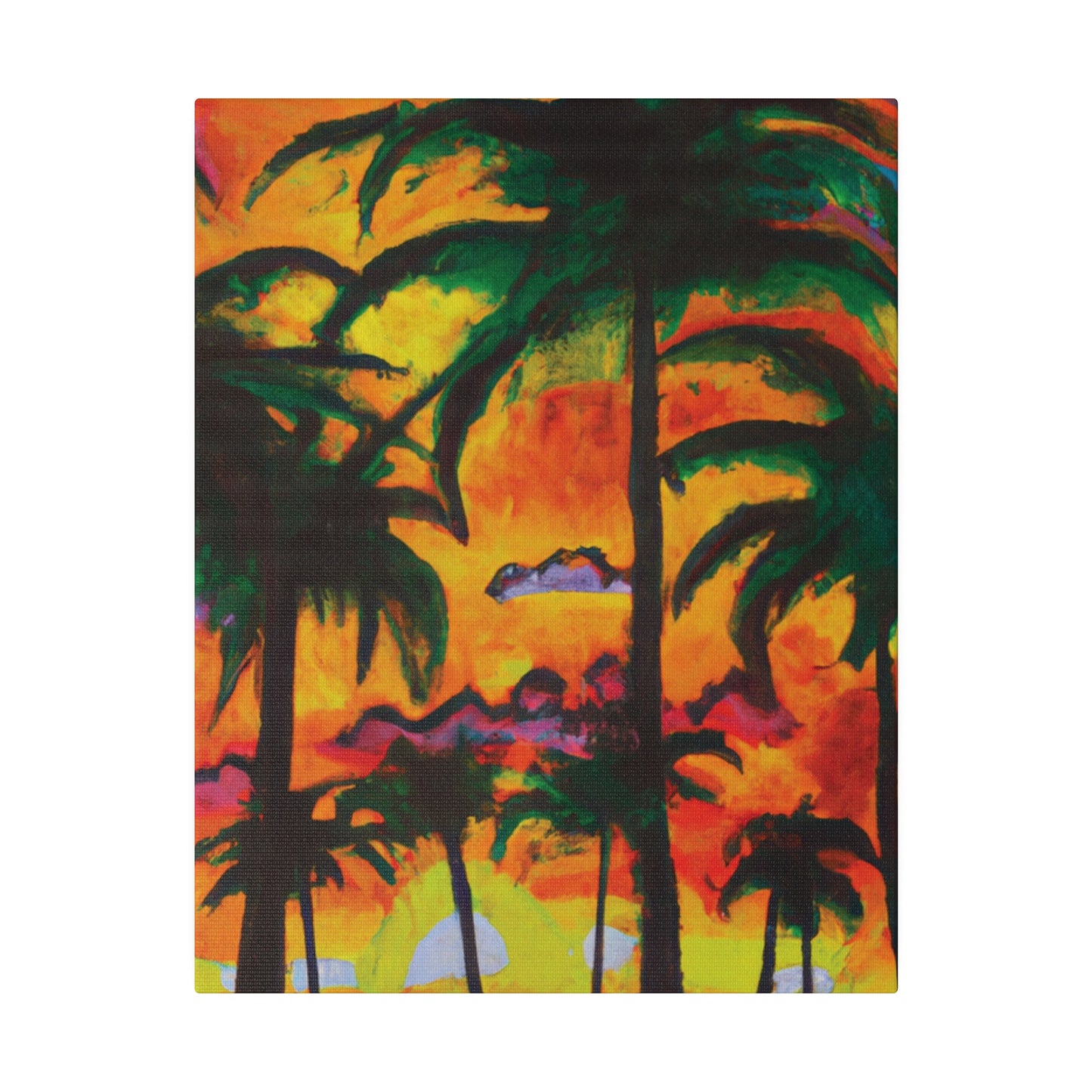 5820T - Miami Beach Sunset Painting Print | Miami | Beach | Sunset | Poster | Home Decor | Wall Art | Canvas