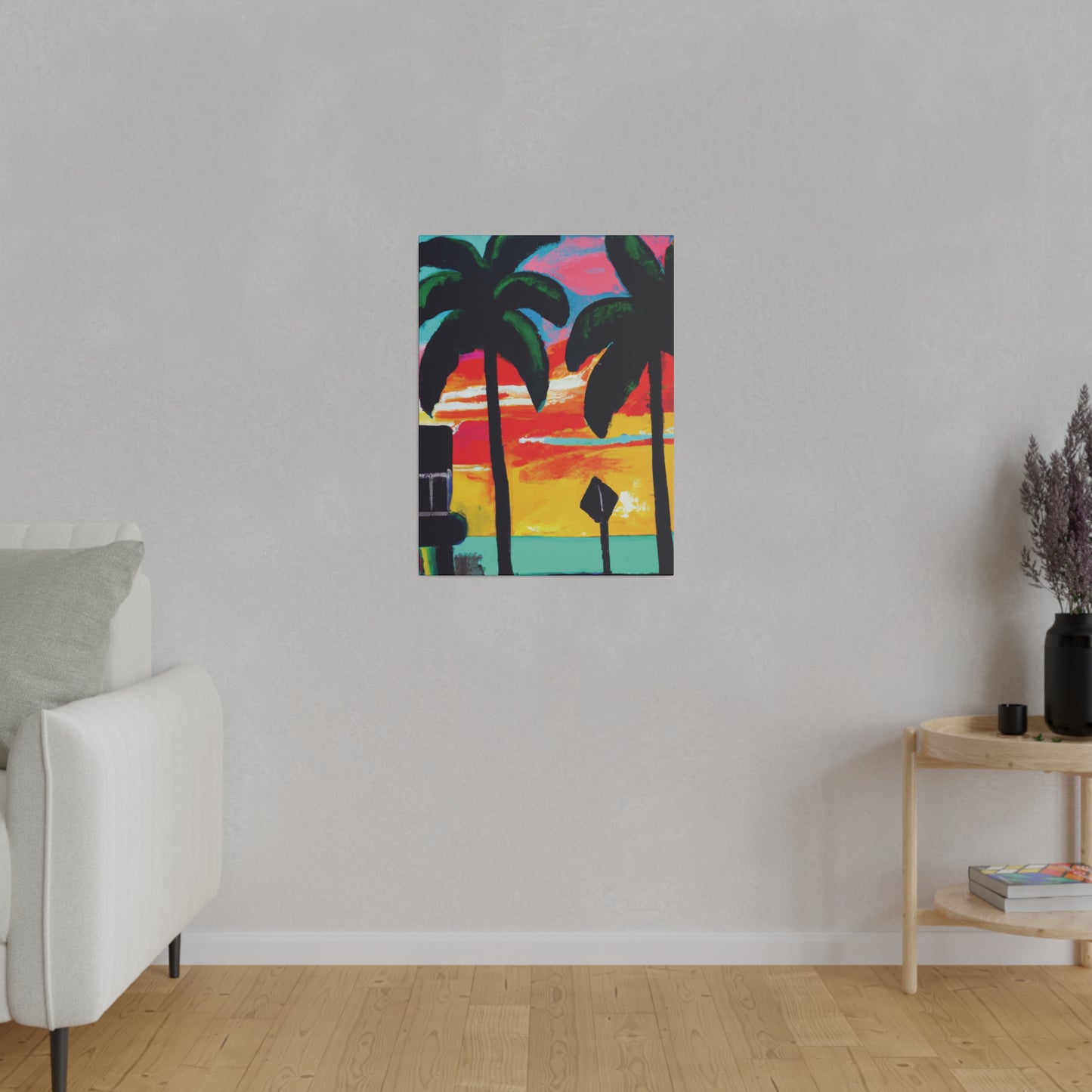 9346Y - Miami Beach Sunset Painting Print | Miami | Beach | Sunset | Poster | Home Decor | Wall Art | Canvas