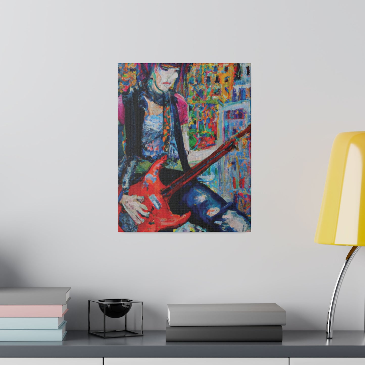 7661H - Rockstar Oil Painting Style Print | Poster | Home Decor | Wall Art | Music Art | Canvas