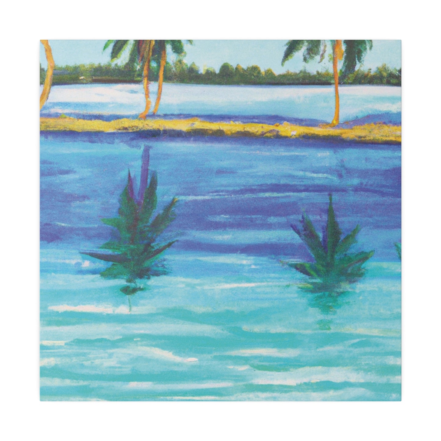 9768P - Bahamas Ocean Painting Print | Bahamas | Ocean | Beach | Poster | Home Decor | Wall Art | Canvas