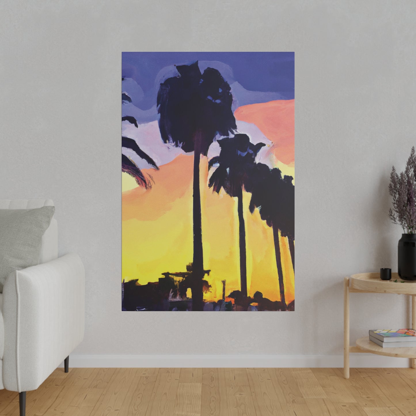 8023Y - Miami Beach Sunset Painting Print | Miami | Beach | Sunset | Poster | Home Decor | Wall Art | Canvas