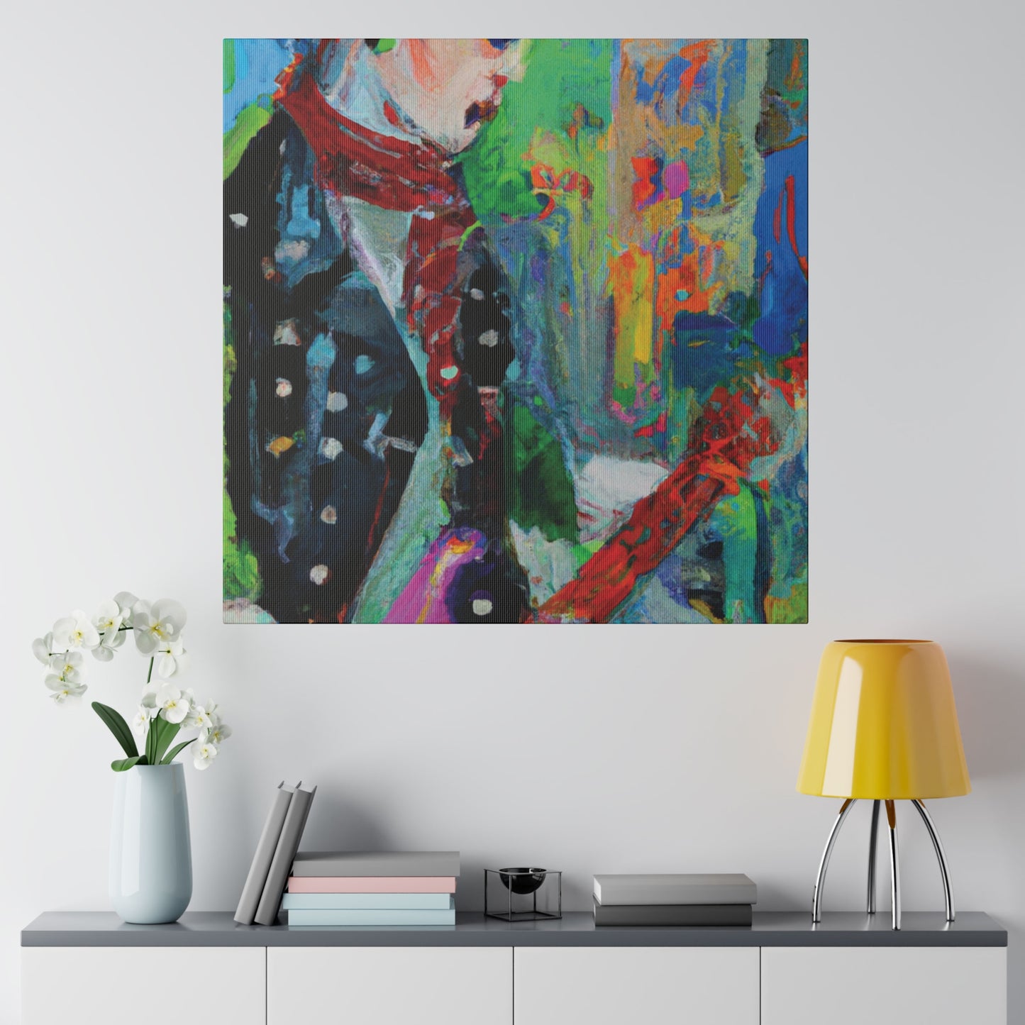 9721W - Rockstar Oil Painting Style Print | Poster | Home Decor | Wall Art | Music Art | Canvas
