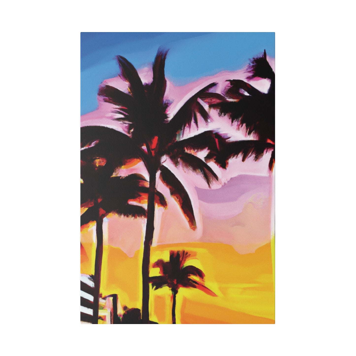 742X - Miami Beach Sunset Painting Print | Miami | Beach | Sunset | Poster | Home Decor | Wall Art | Canvas