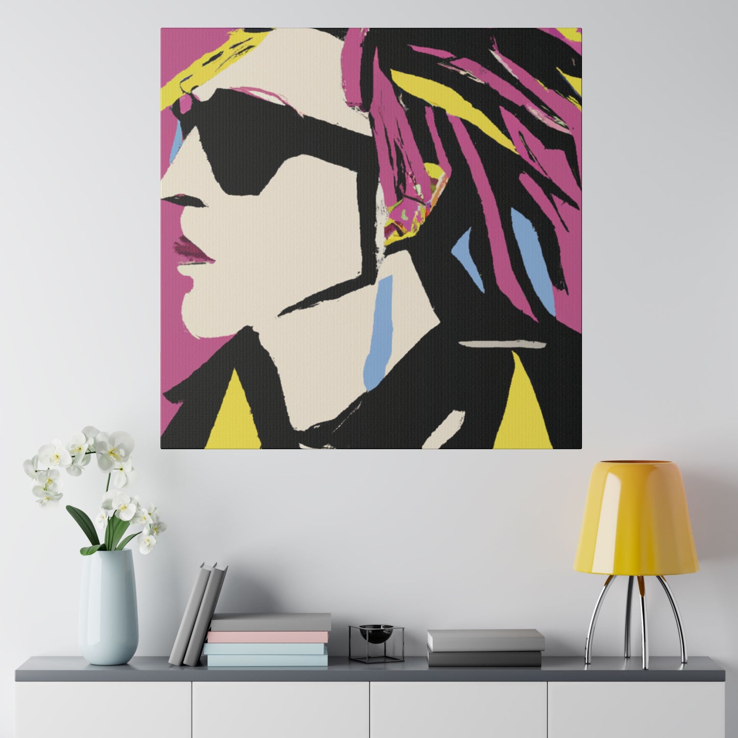 6201W - Rockstar Painting Print | Face | Abstract | Poster | Home Decor | Wall Art | Music Art | Canvas