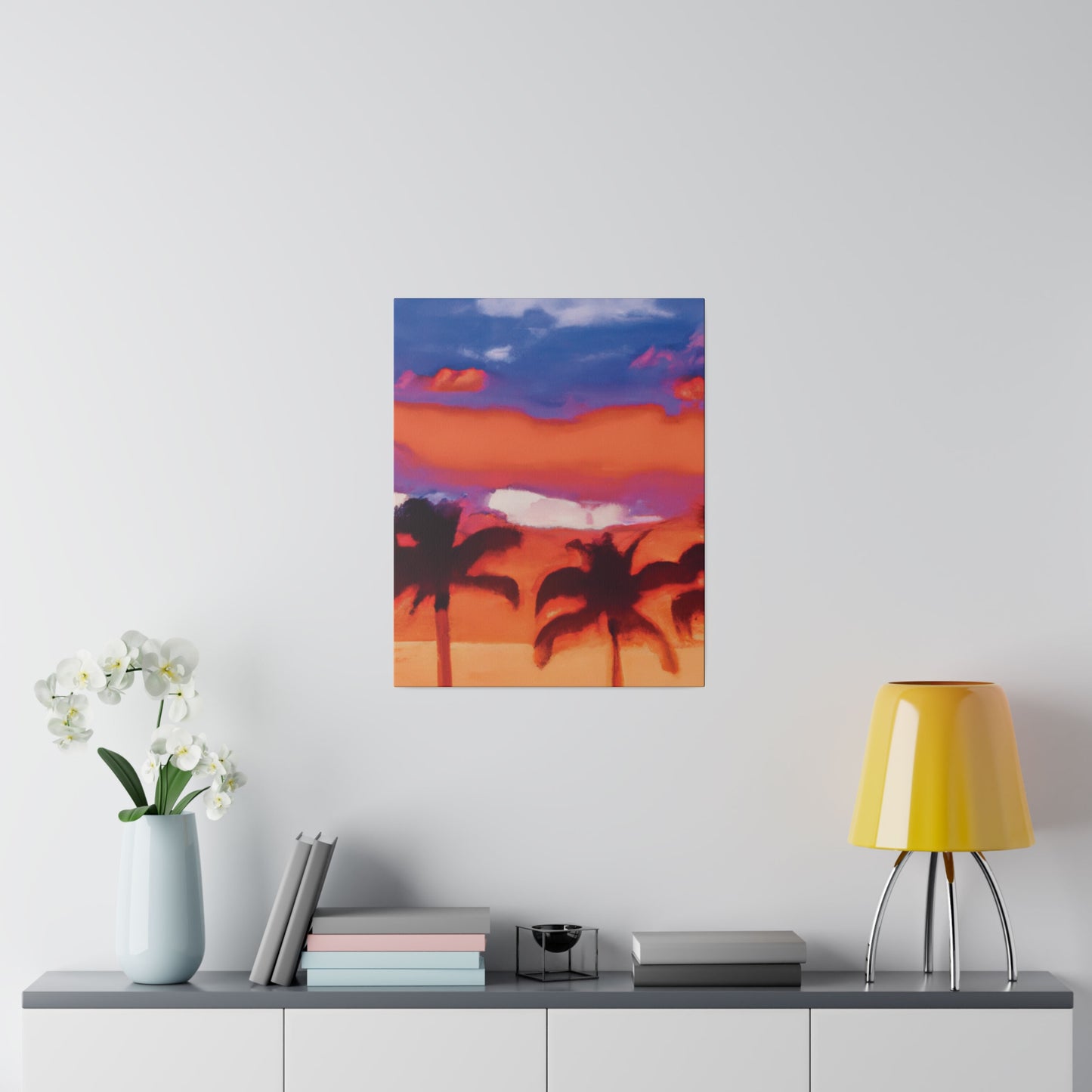 8546B - Miami Beach Sunset Painting Print | Miami | Beach | Sunset | Poster | Home Decor | Wall Art | Canvas