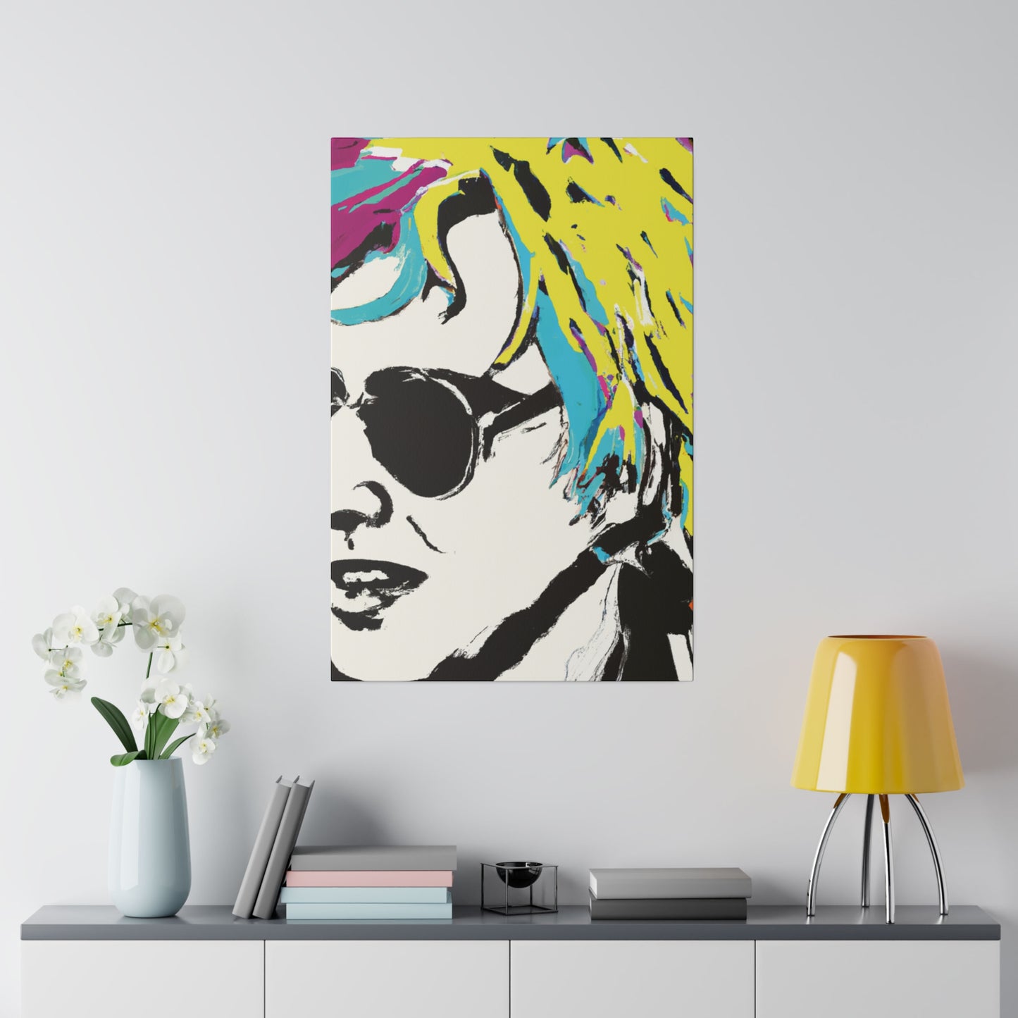 3921R - Rockstar Painting Print | Face | Abstract | Poster | Home Decor | Wall Art | Music Art | Canvas