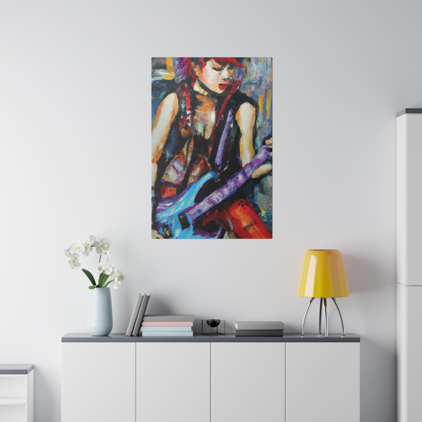 6251Z - Rockstar Oil Painting Style Print | Poster | Home Decor | Wall Art | Music Art | Canvas