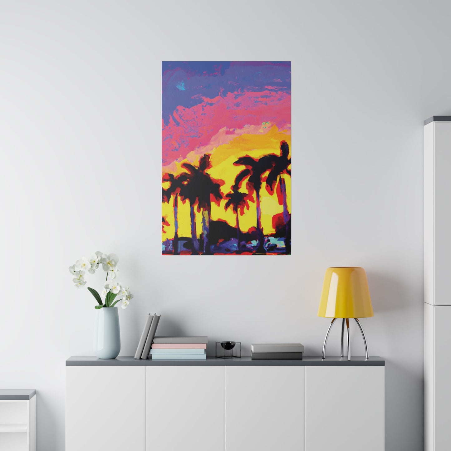 9284G - Miami Beach Sunset Painting Print | Miami | Beach | Sunset | Poster | Home Decor | Wall Art | Canvas