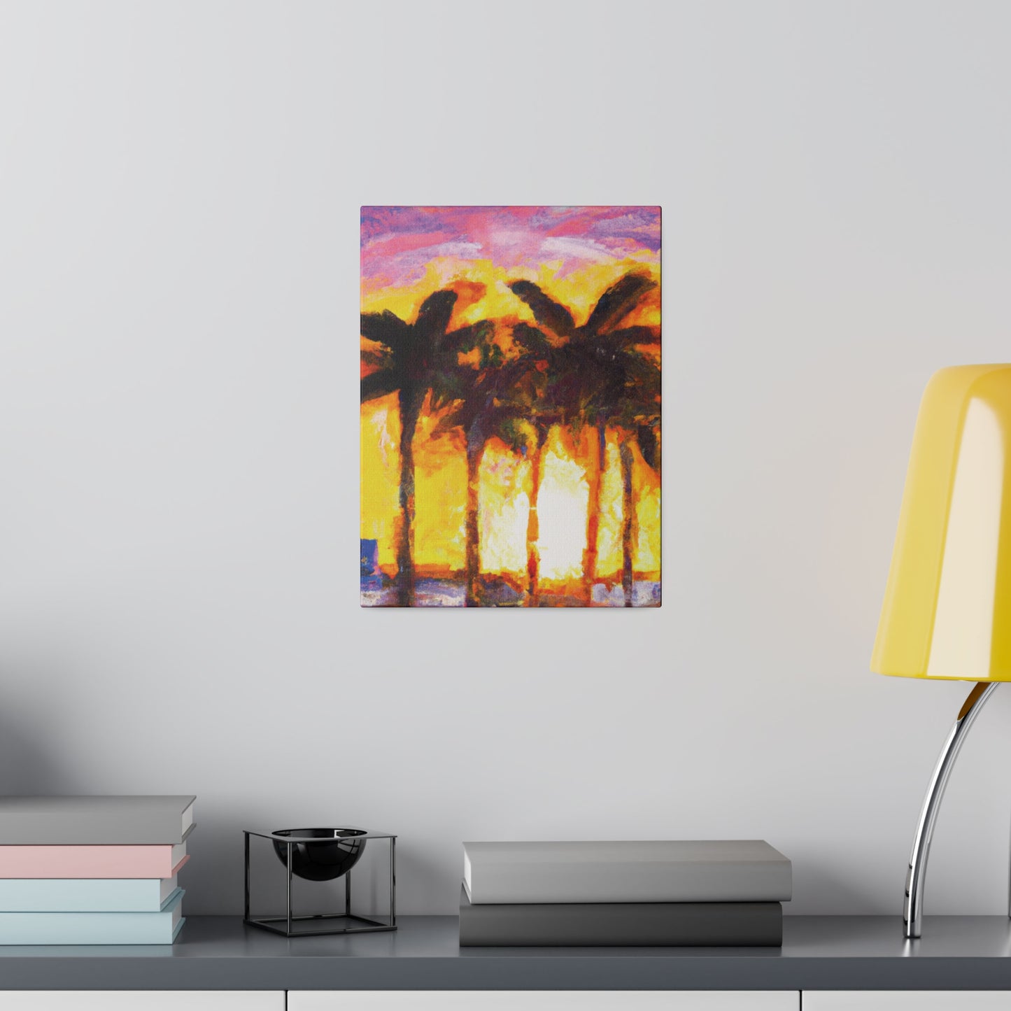 1535V - Miami Beach Sunset Painting Print | Miami | Beach | Sunset | Poster | Home Decor | Wall Art | Canvas