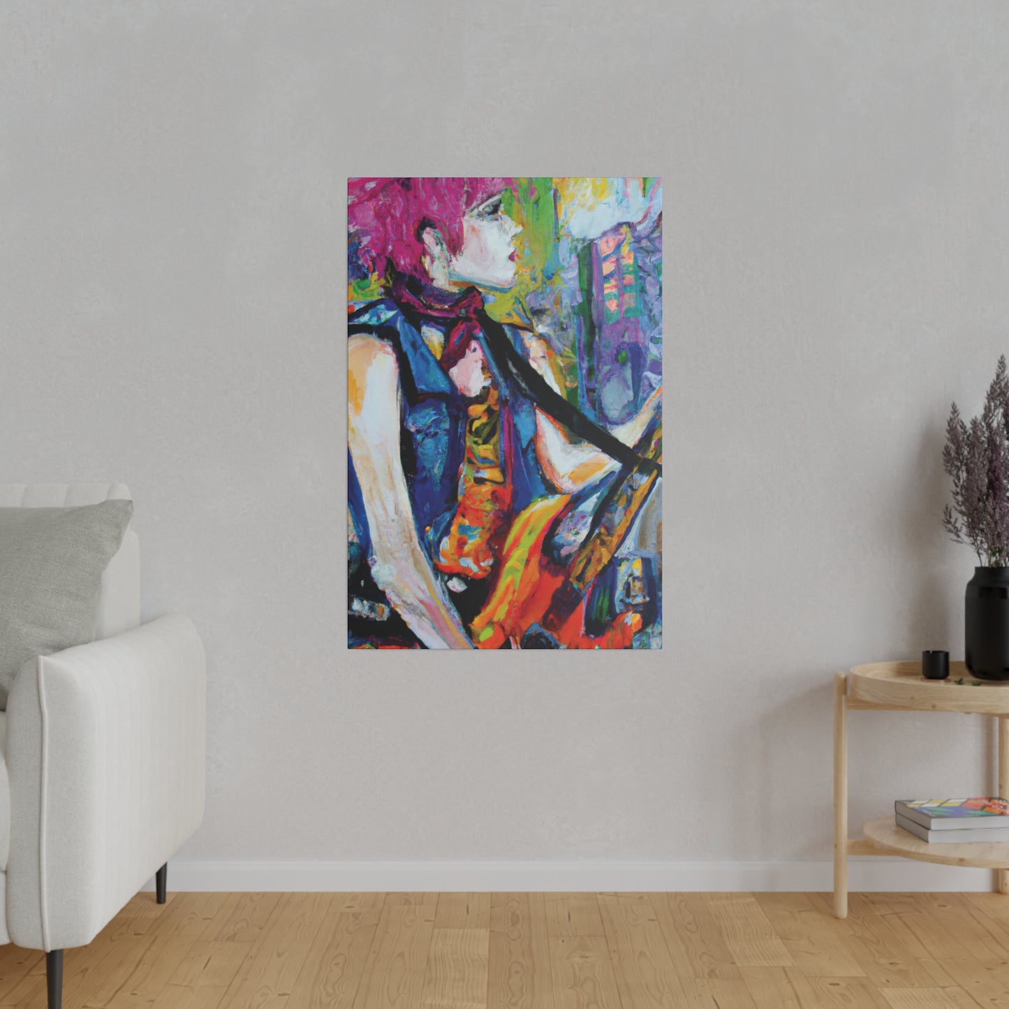 9045Z - Rockstar Oil Painting Style Print | Poster | Home Decor | Wall Art | Music Art | Canvas