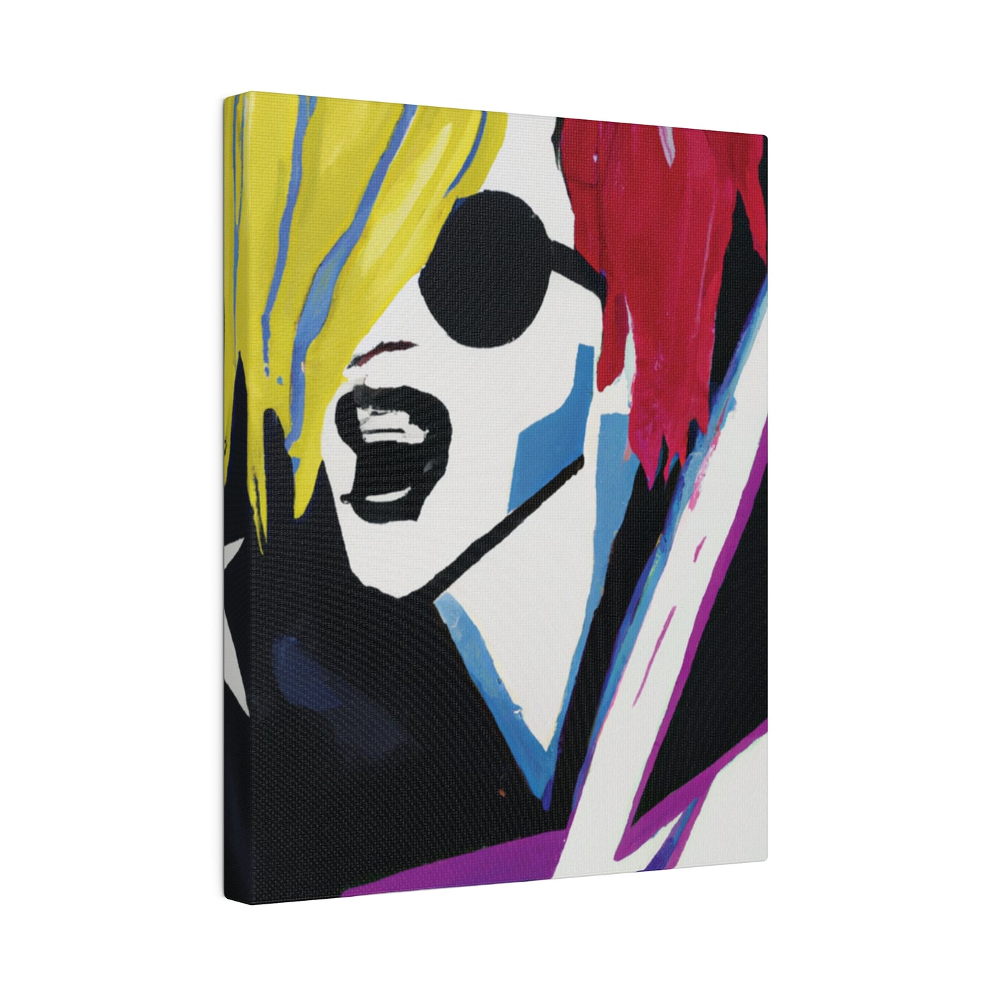 8784F - Rockstar Painting Print | Face | Abstract | Poster | Home Decor | Wall Art | Music Art | Canvas