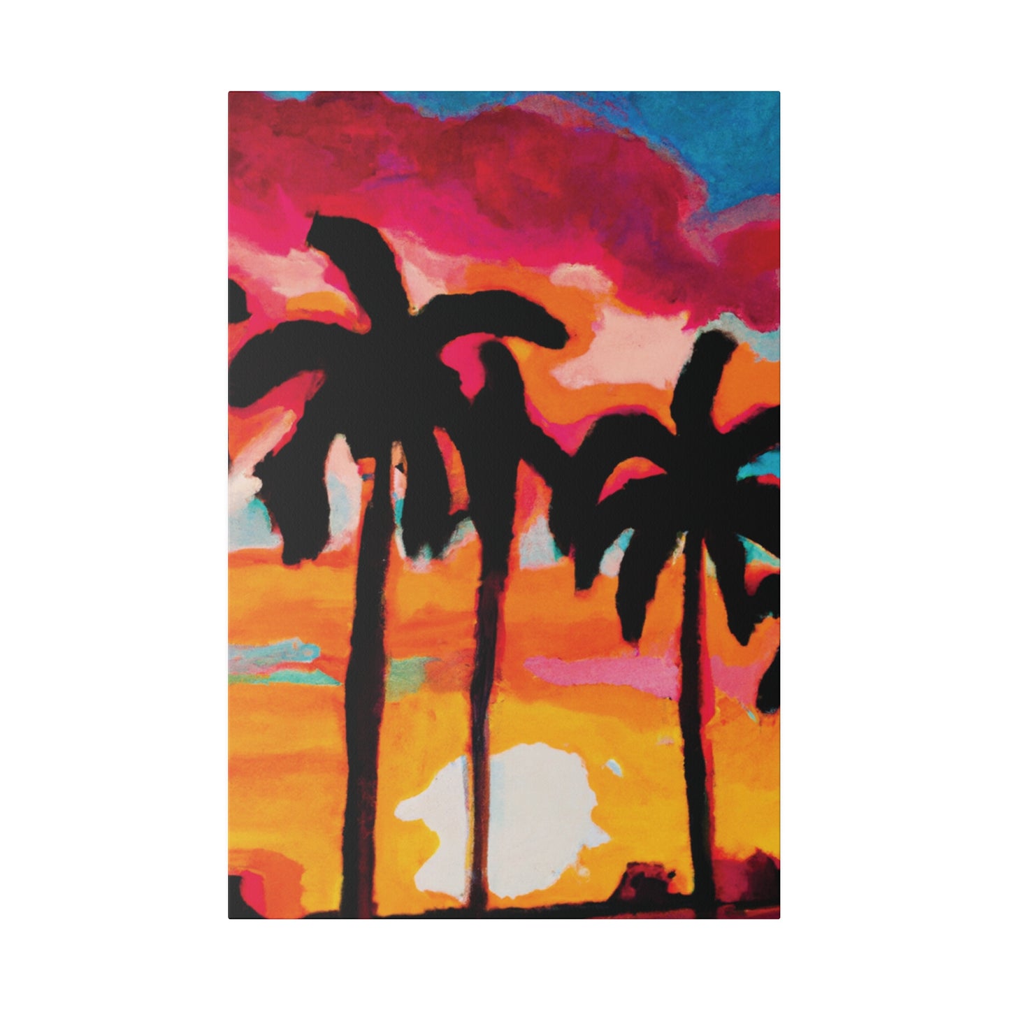 4763O - Miami Beach Sunset Painting Print | Miami | Beach | Sunset | Poster | Home Decor | Wall Art | Canvas
