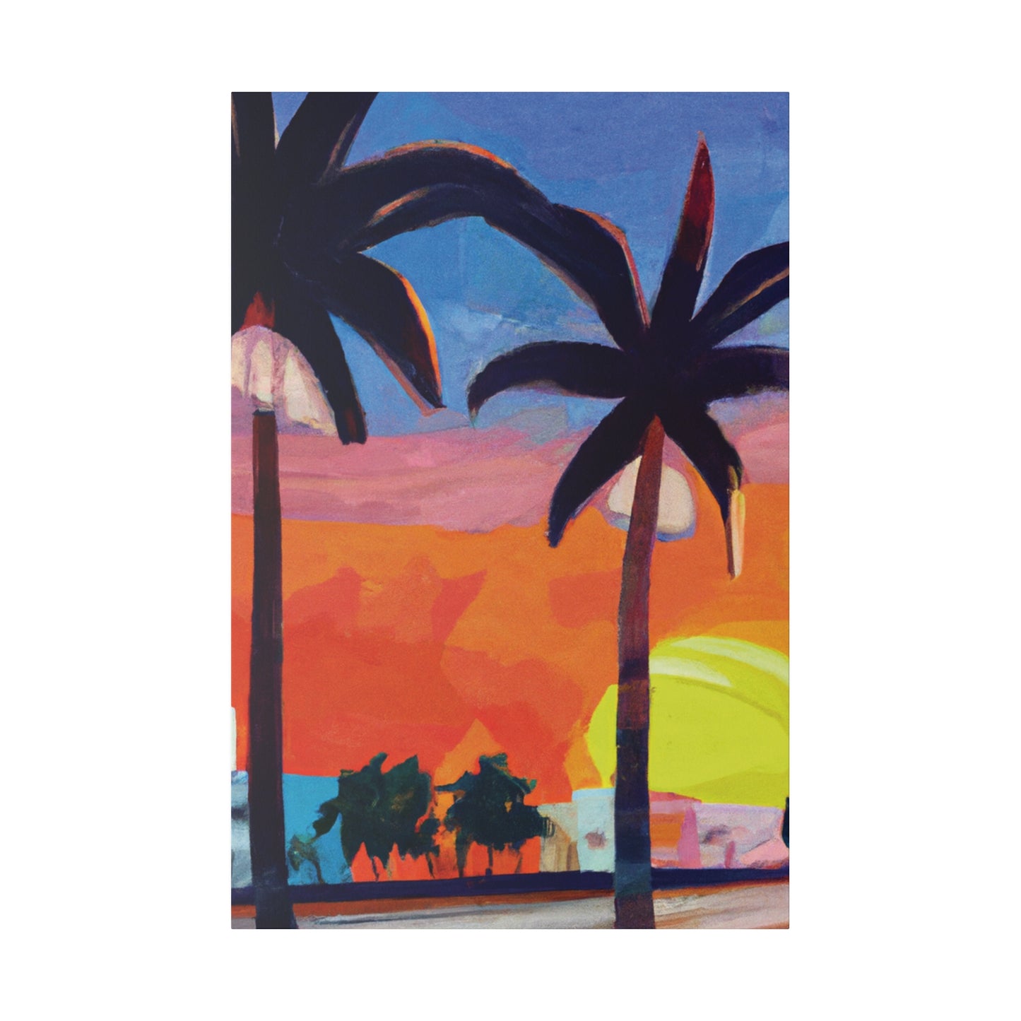 7368X - Miami Beach Sunset Painting Print | Miami | Beach | Sunset | Poster | Home Decor | Wall Art | Canvas