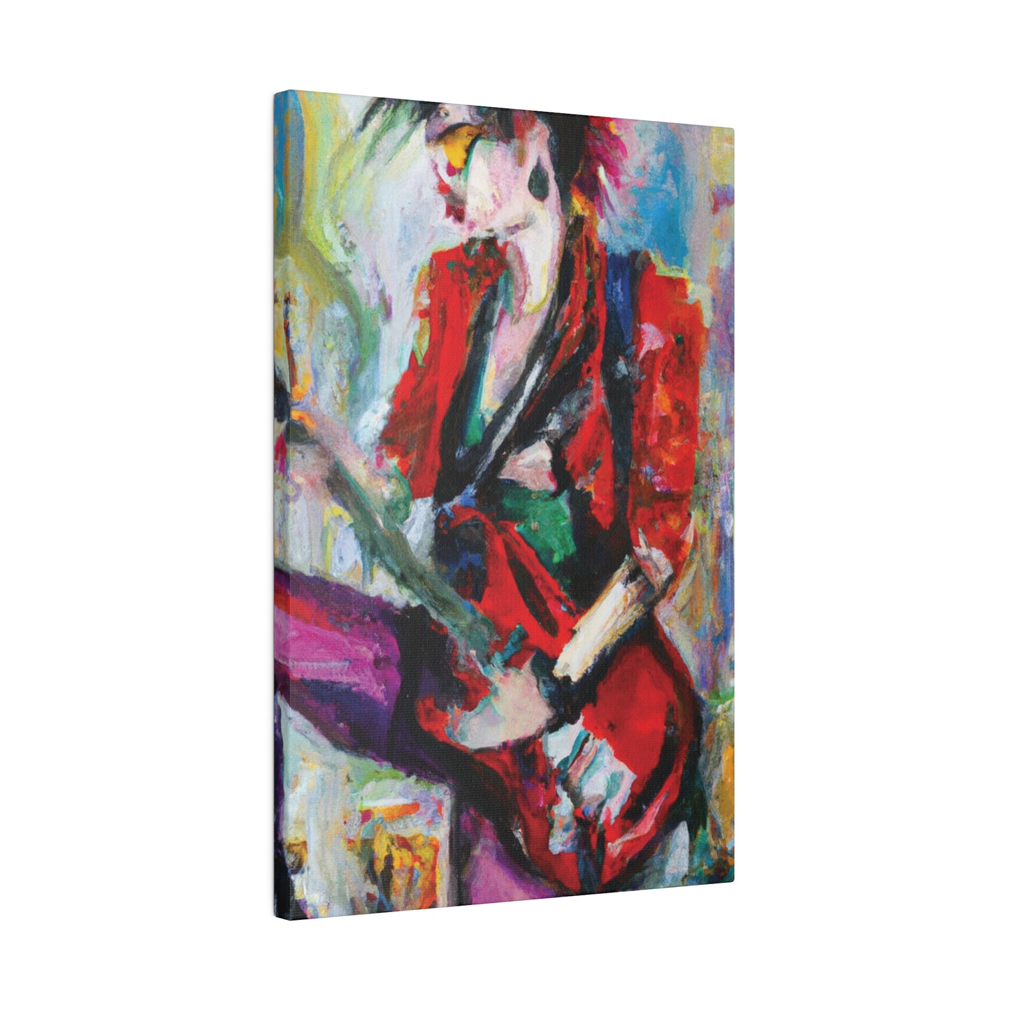 7962V - Rockstar Oil Painting Style Print | Poster | Home Decor | Wall Art | Music Art | Canvas