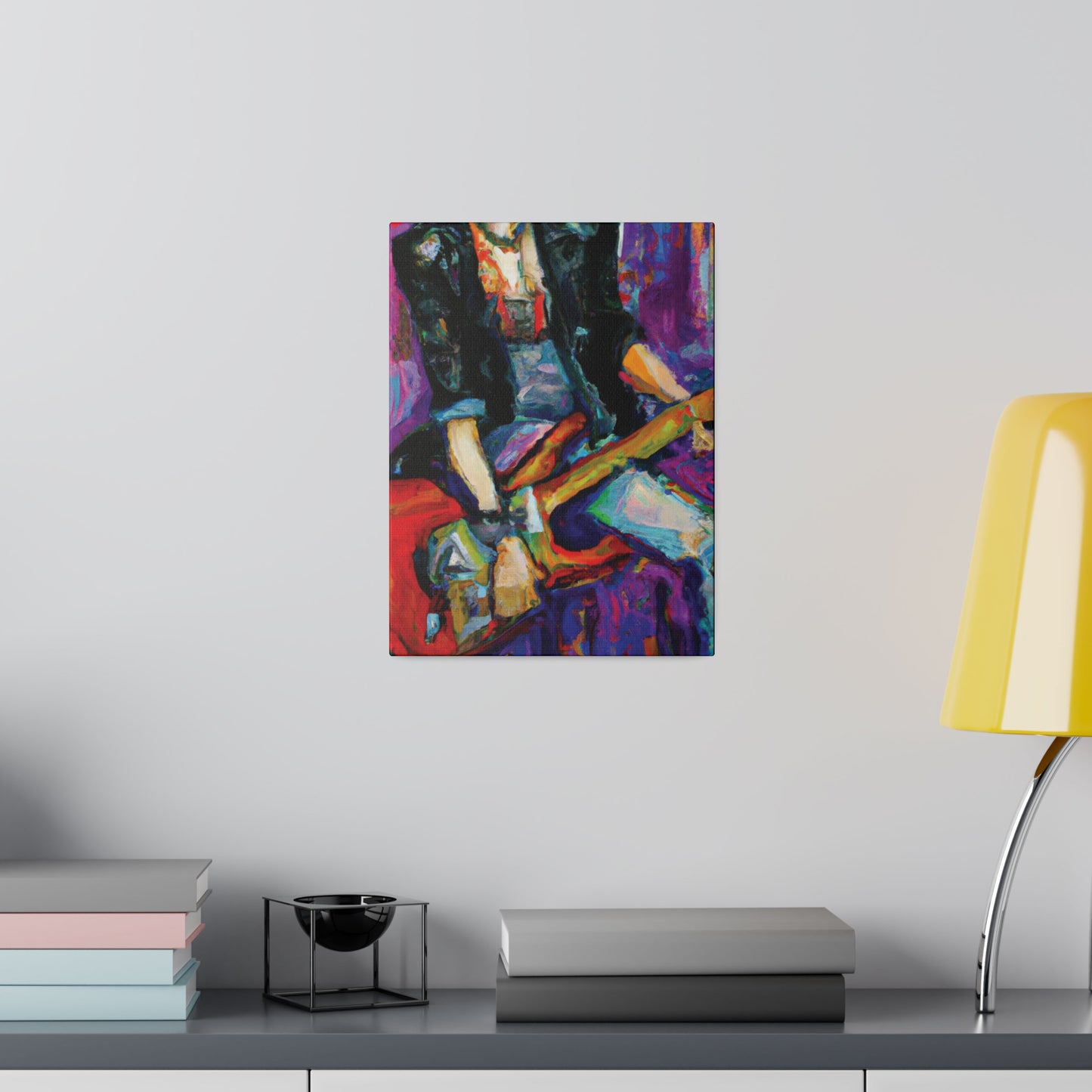 6268K - Rockstar Oil Painting Style Print | Poster | Home Decor | Wall Art | Music Art | Canvas