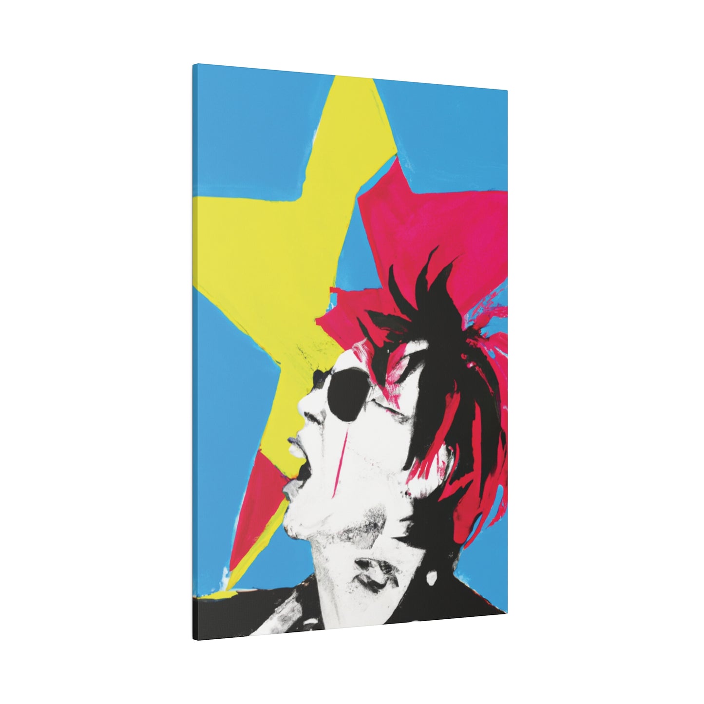 7179X - Rockstar Painting Print | Face | Abstract | Poster | Home Decor | Wall Art | Music Art | Canvas