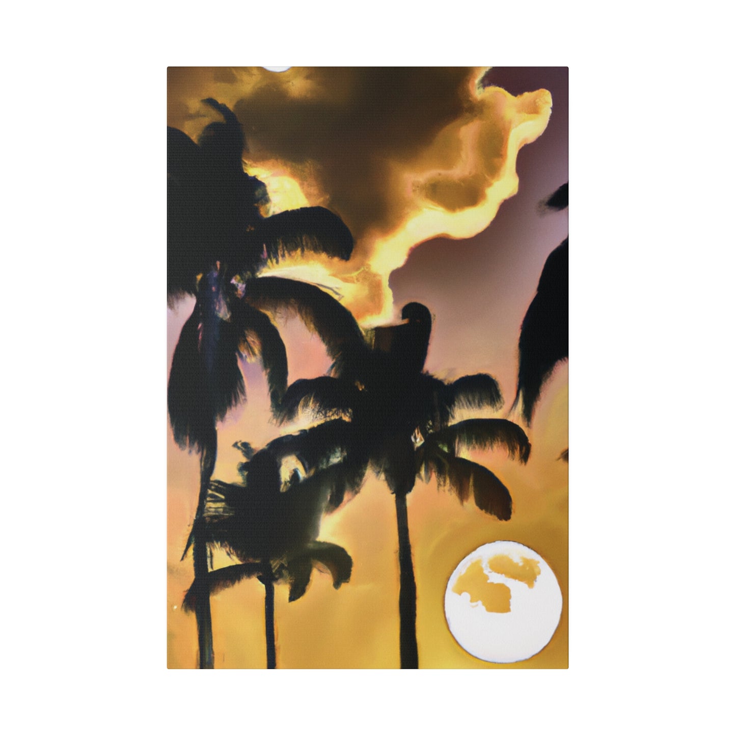 6382Q - Miami Beach Sunset Painting Print | Miami | Beach | Sunset | Poster | Home Decor | Wall Art | Canvas