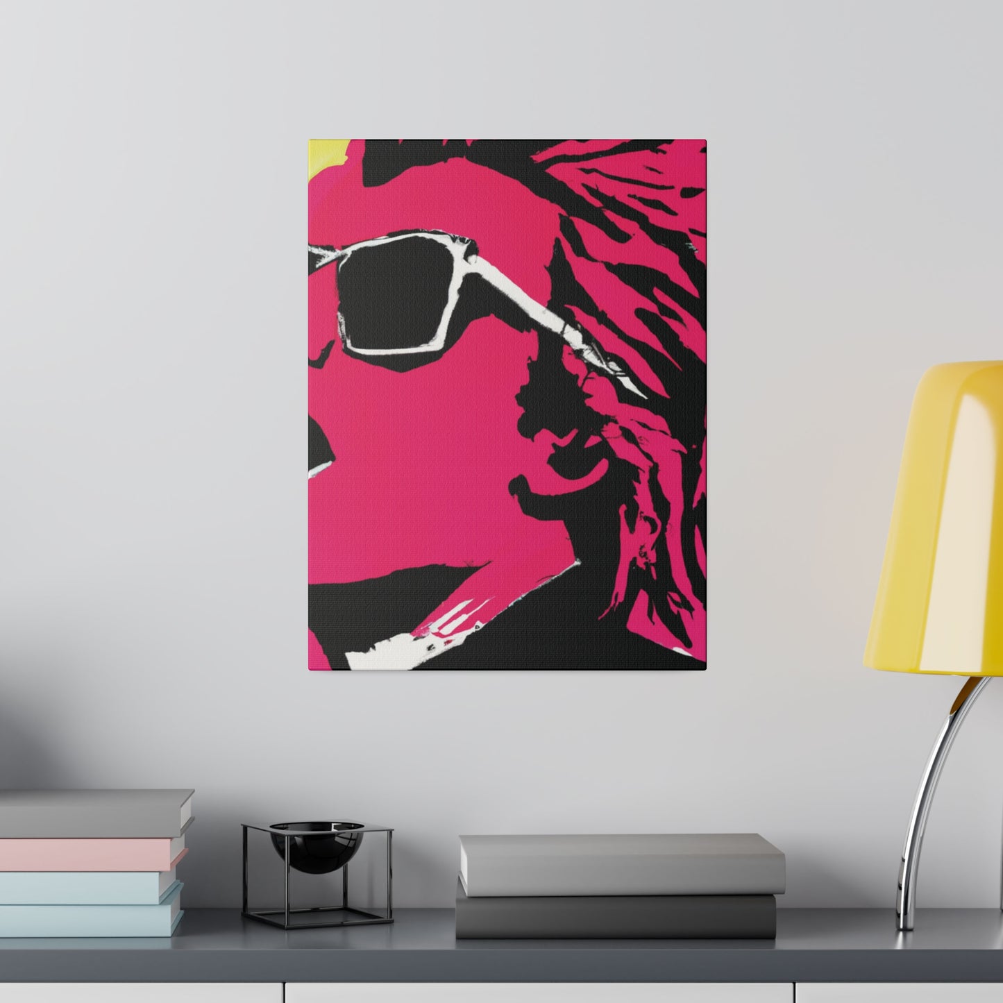 7829G - Rockstar Painting Print | Face | Abstract | Poster | Home Decor | Wall Art | Music Art | Canvas