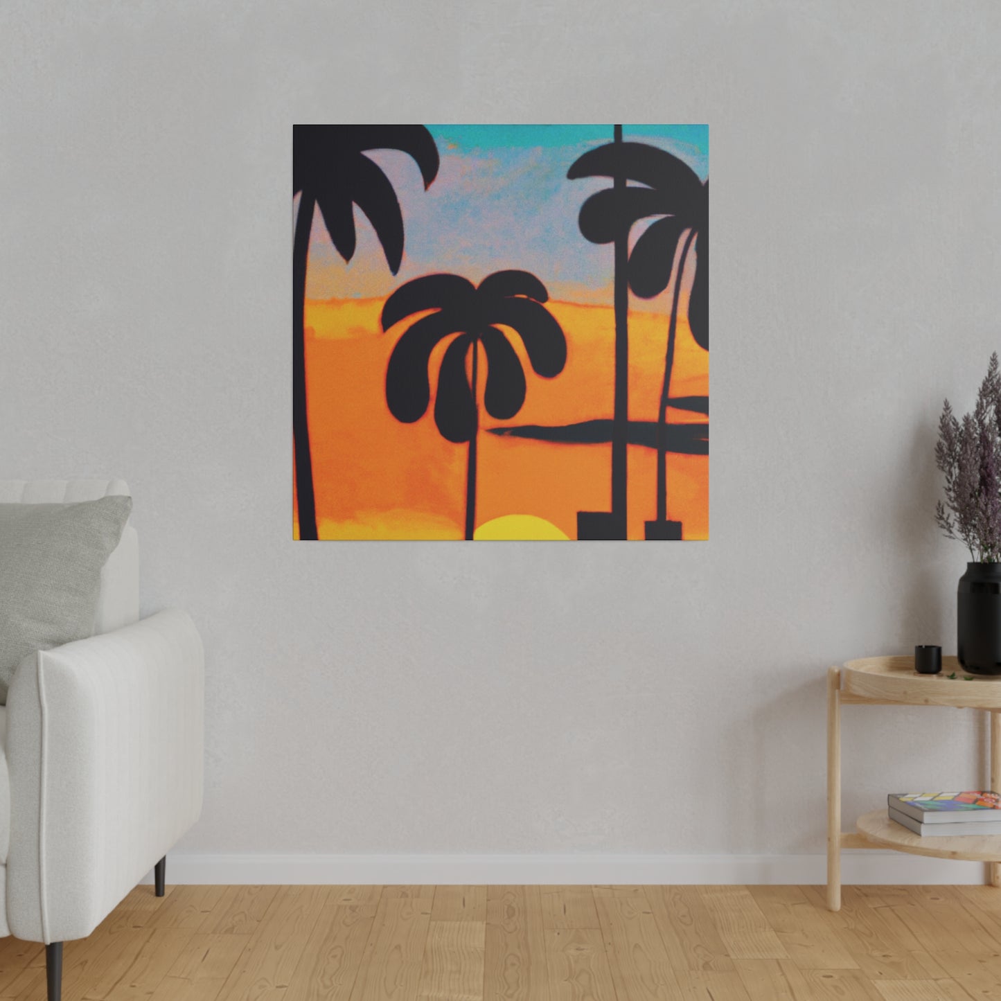 6878U - Miami Beach Sunset Painting Print | Miami | Beach | Sunset | Poster | Home Decor | Wall Art | Canvas