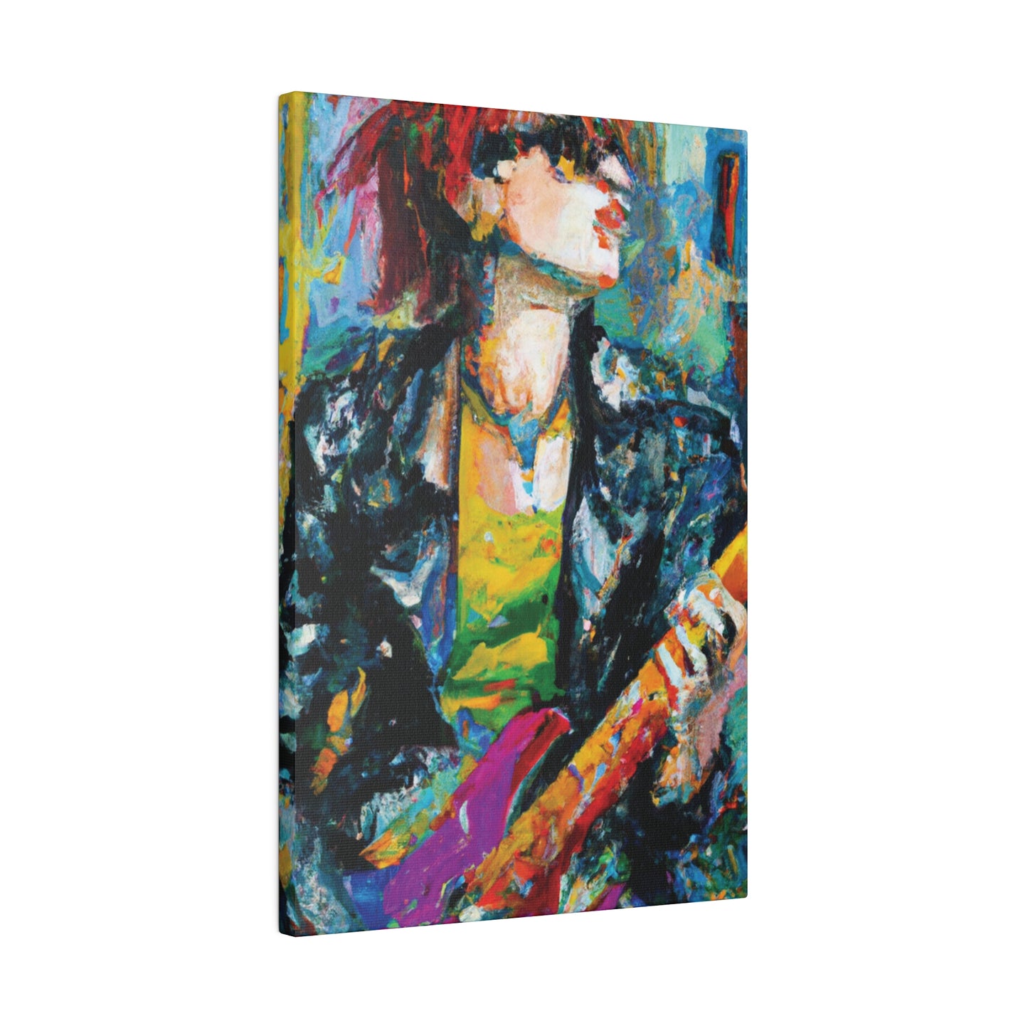 4638F - Rockstar Oil Painting Style Print | Poster | Home Decor | Wall Art | Music Art | Canvas