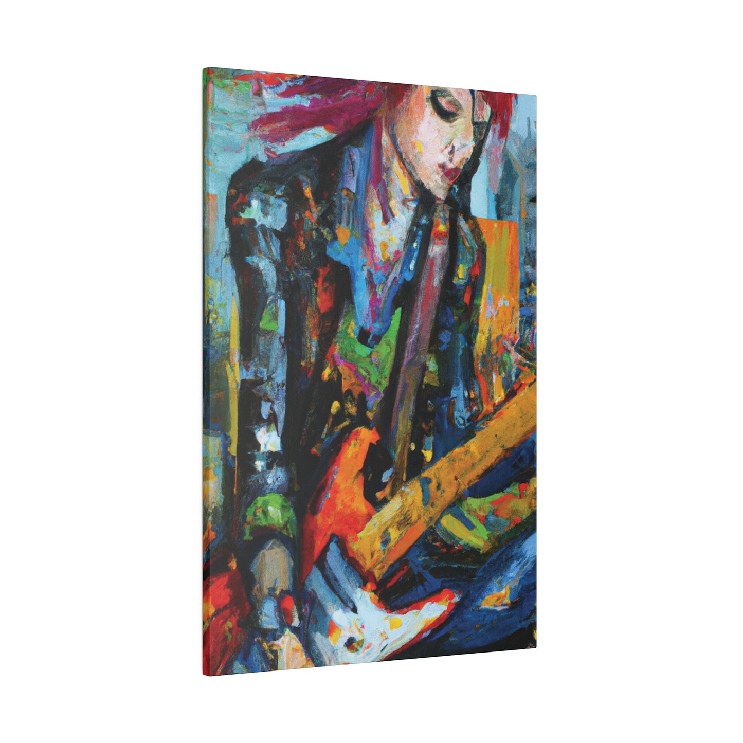 7893K - Rockstar Oil Painting Style Print | Poster | Home Decor | Wall Art | Music Art | Canvas