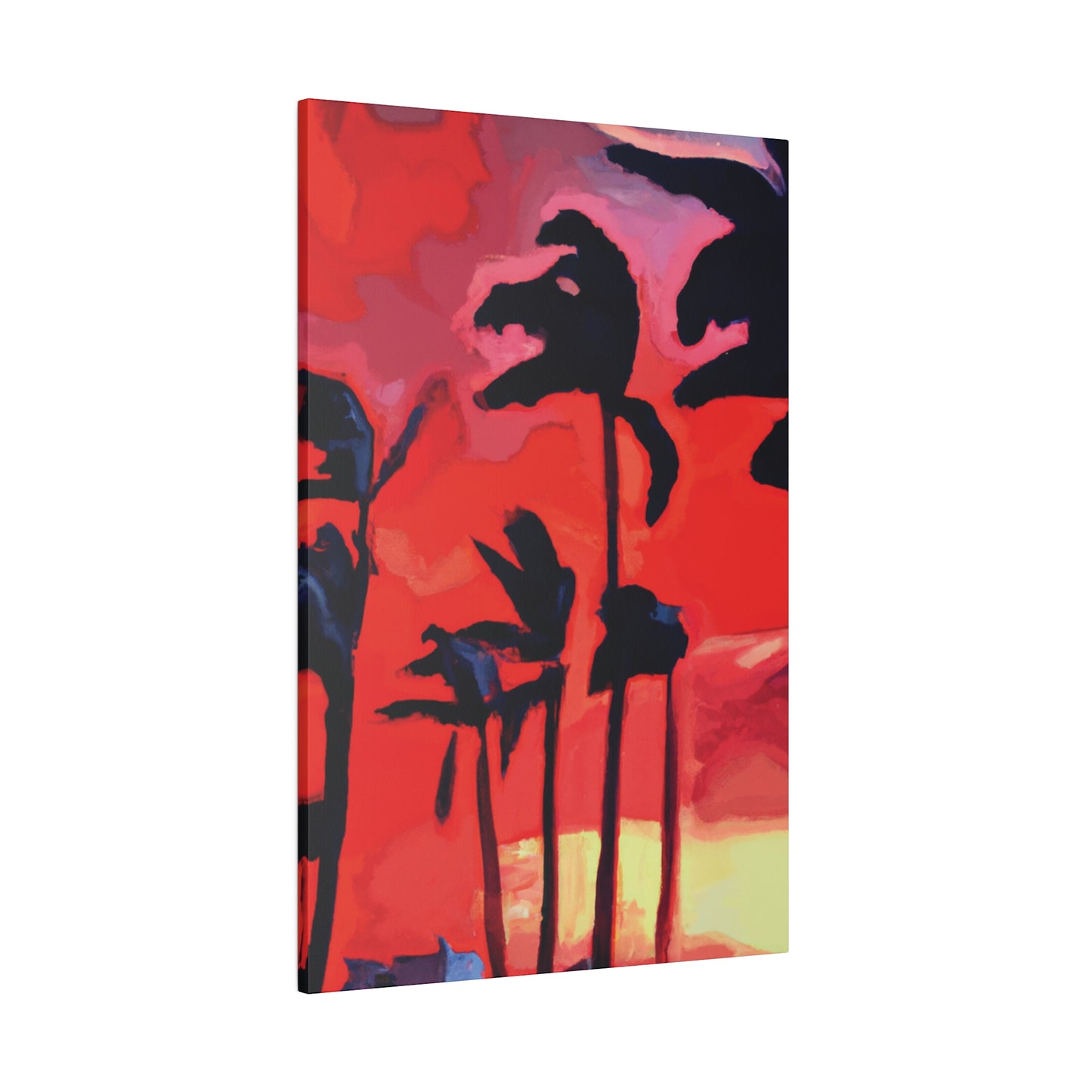 7933T - Miami Beach Sunset Painting Print | Miami | Beach | Sunset | Poster | Home Decor | Wall Art | Canvas